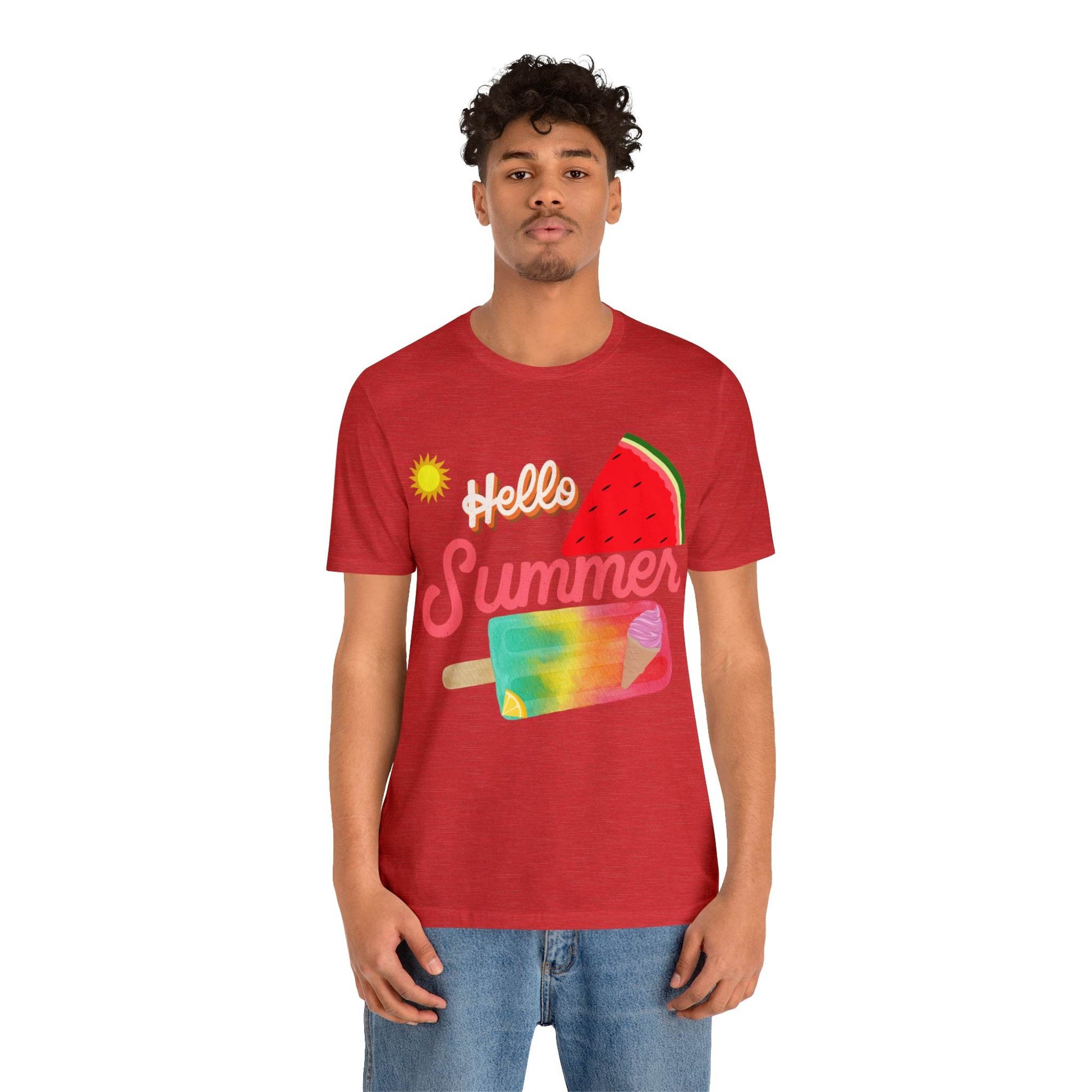 Hello Summer Shirt, Hello Summer, Summer shirts for women and men, Funny Shirt, Summer Vibes, Trendy Fashion, Summertime Fun - Giftsmojo