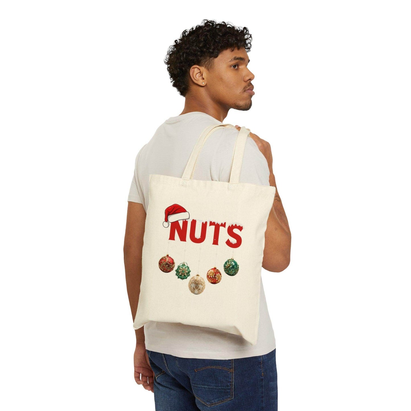 Christmas Cotton Canvas Tote Bag Christmas Bag Funny Christmas Shopping Bag - Giftsmojo