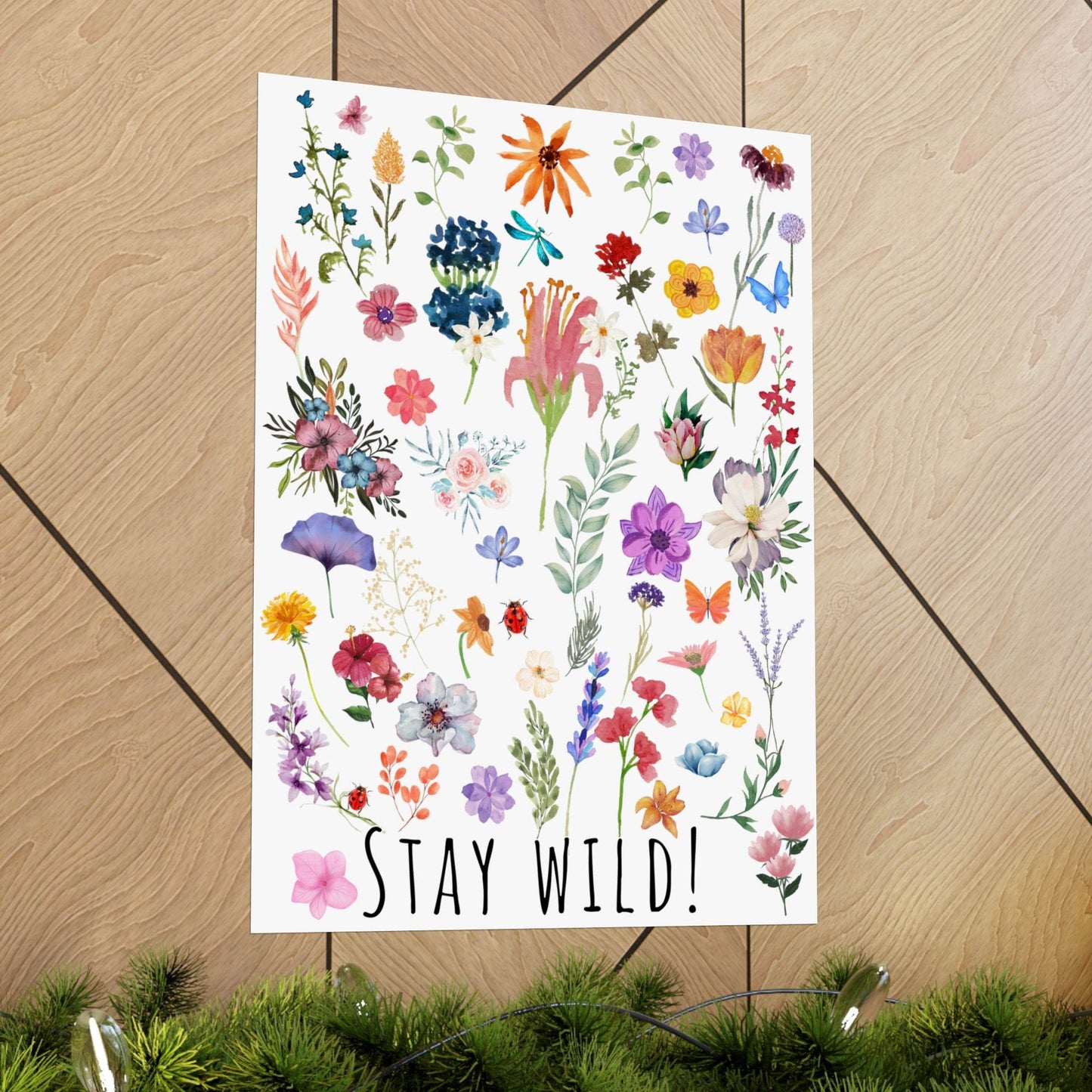 Wildflowers Watercolor Vertical Poster - Giftsmojo