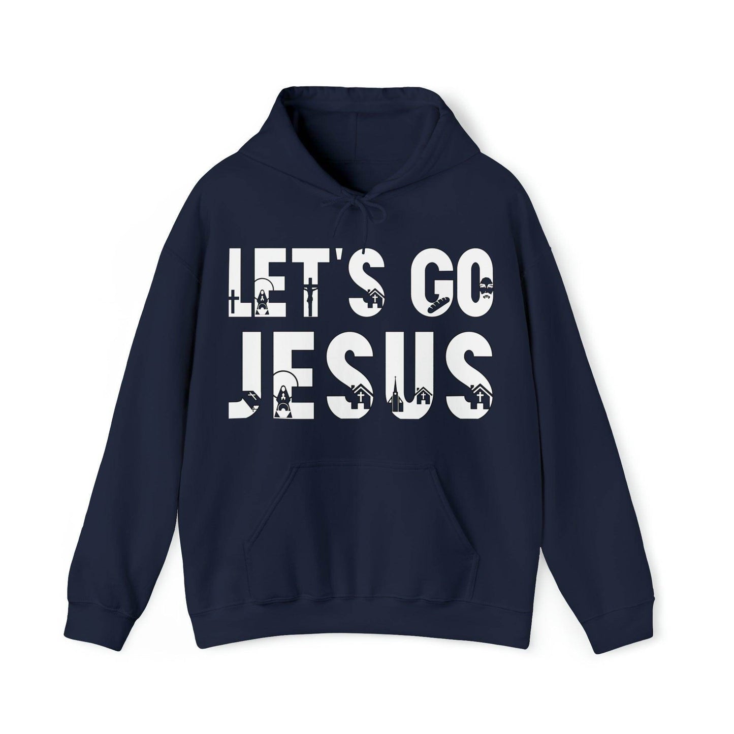 Let's Go Jesus Hooded Sweatshirt Funny Christian Shirt Christian Gift Trendy Christian Sweatshirt Religious Sweatshirt Jesus Hoodie Faith Shirt - Giftsmojo