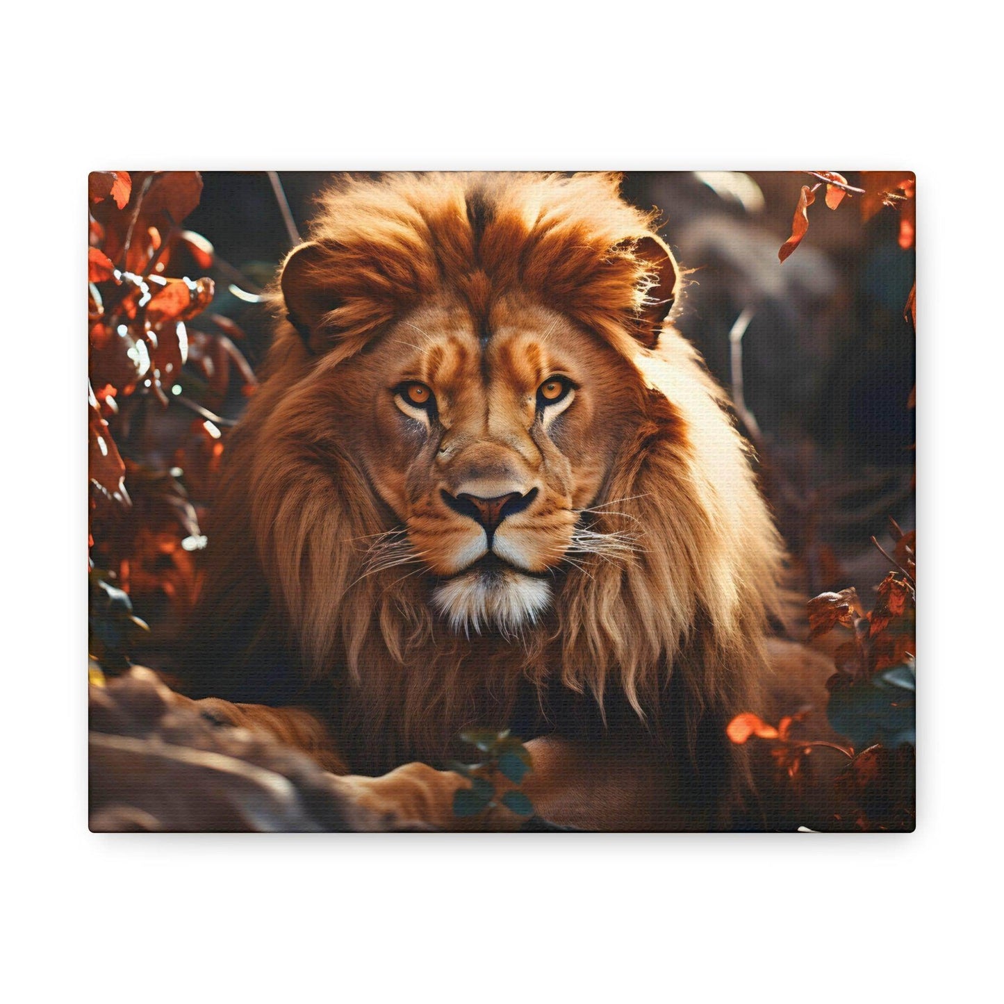 Lion In Nature Art Canvas Gallery Wraps Lion Print Large Canvas Art Animal Wall Art minimalist Wall Art Lover Gift - Giftsmojo