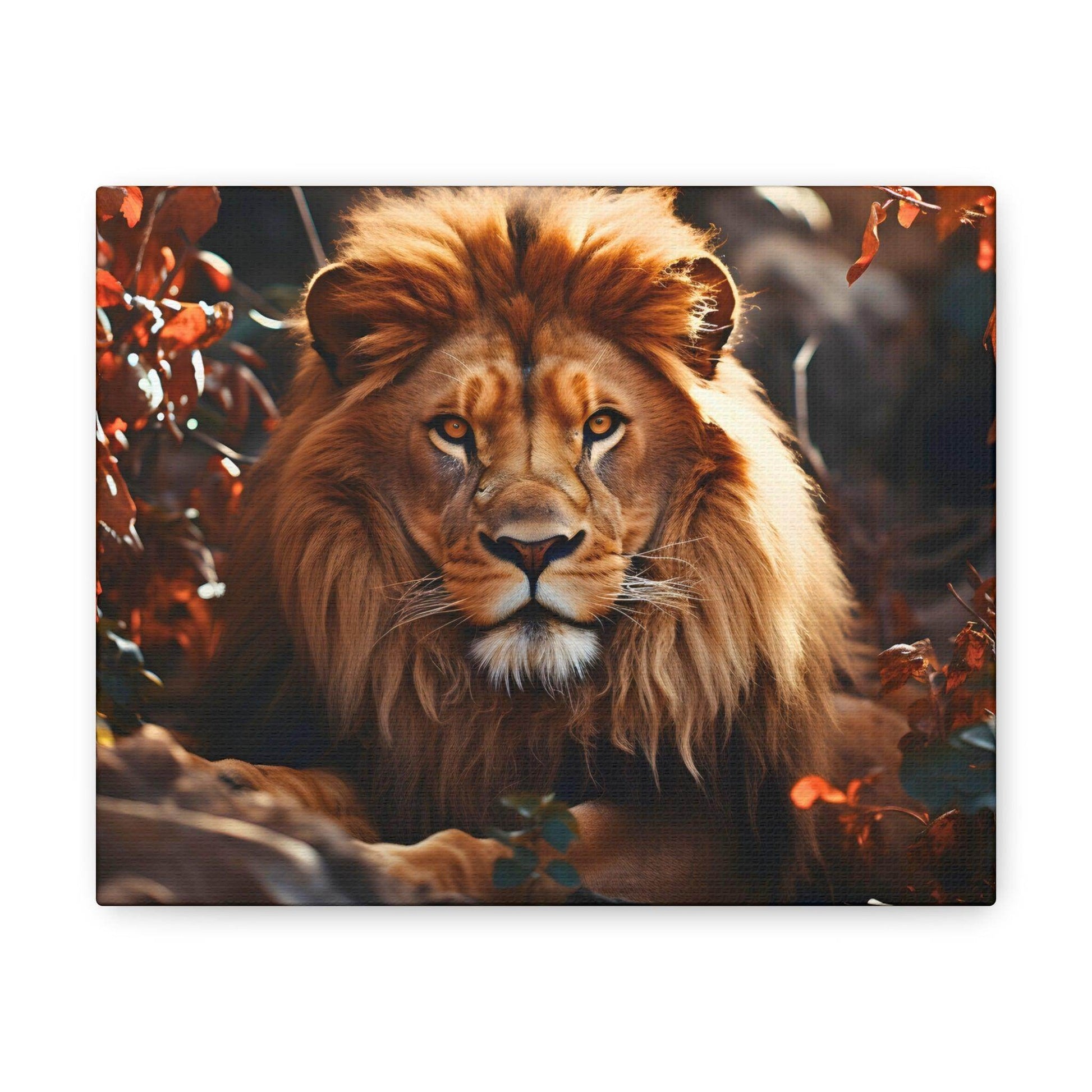 Lion In Nature Art Canvas Gallery Wraps Lion Print Large Canvas Art Animal Wall Art minimalist Wall Art Lover Gift - Giftsmojo