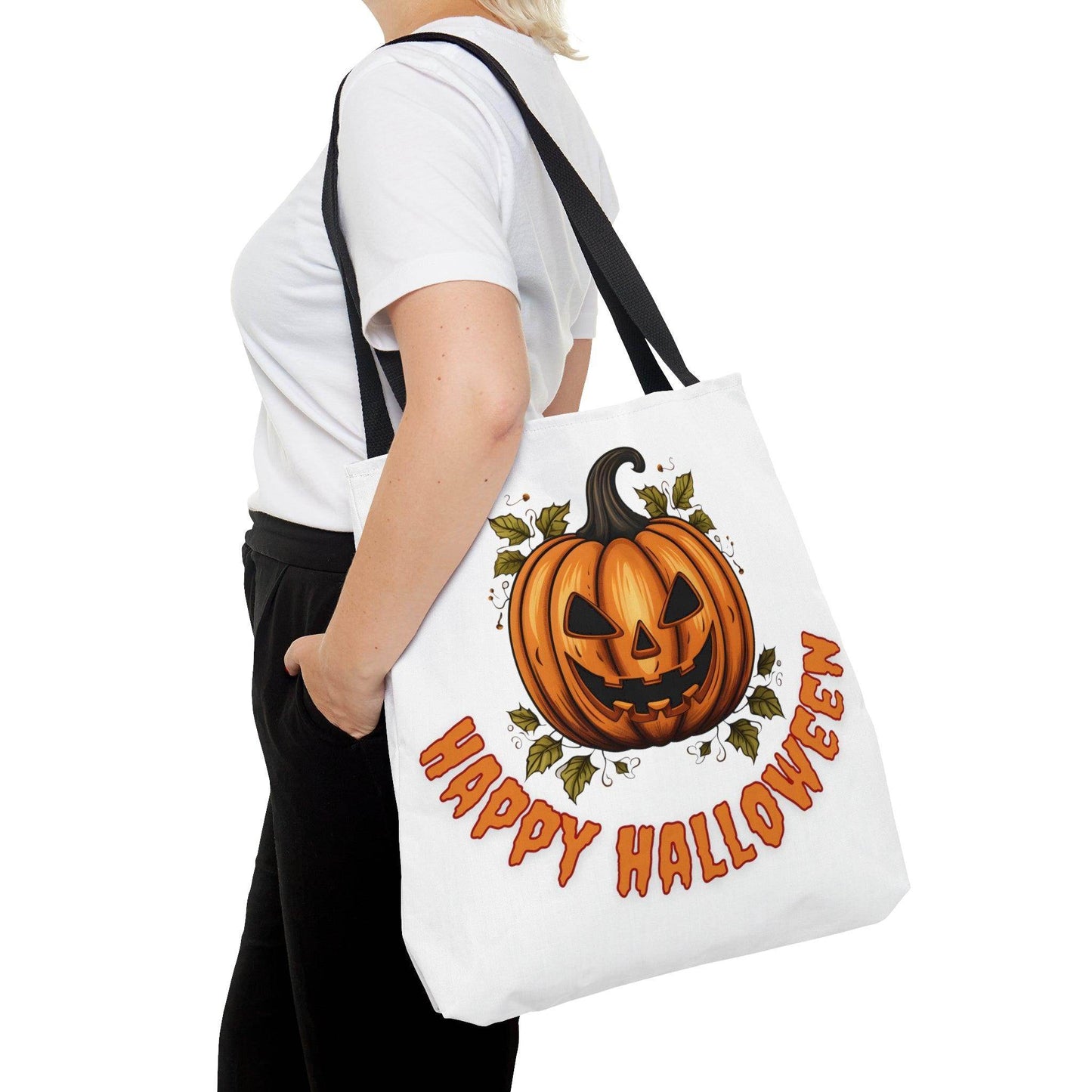 Happy Halloween Bag Trick or Treat Bag Love Fall Pumpkin Tote Bag Cute Market Bag - Aesthetic Bag, Fall Tote Bag, Mom Bag Canvas Bag - Giftsmojo