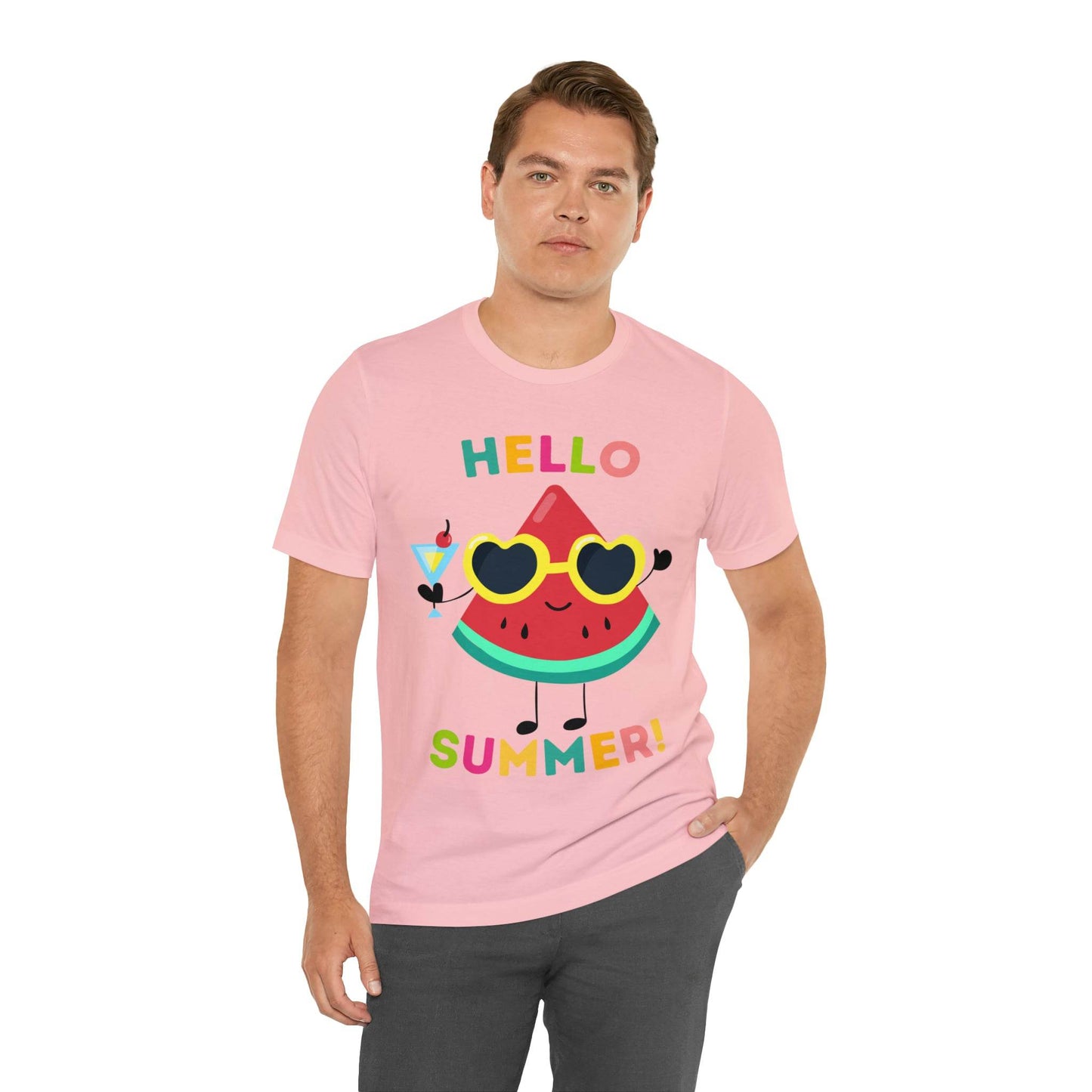 Hello Summer Shirt, Funny Summer Casual Top Tee,Unisex Summer Tshirt Ladies - Giftsmojo