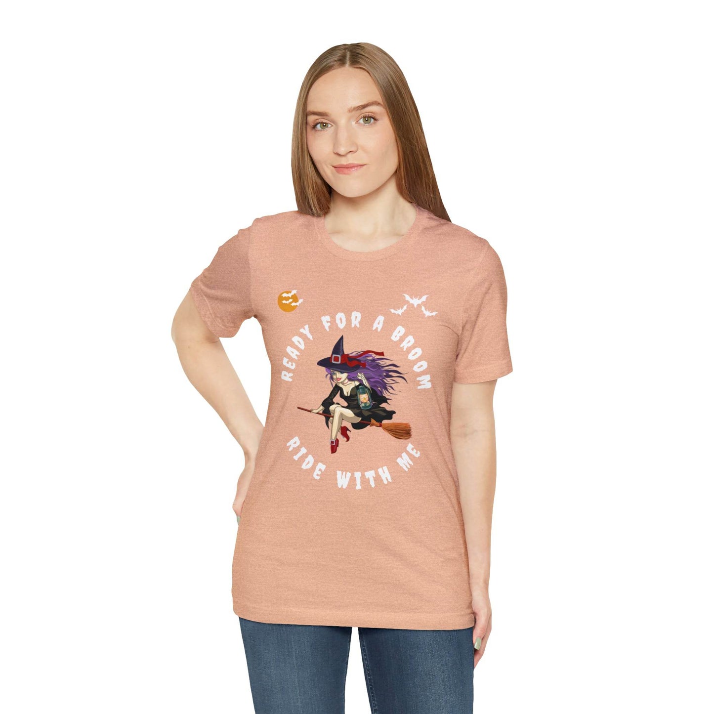 Ready for a Broom Ride with Me Halloween shirt, Witch shirt, Halloween tshirt, Halloween outfit, Work Halloween Costume - Giftsmojo