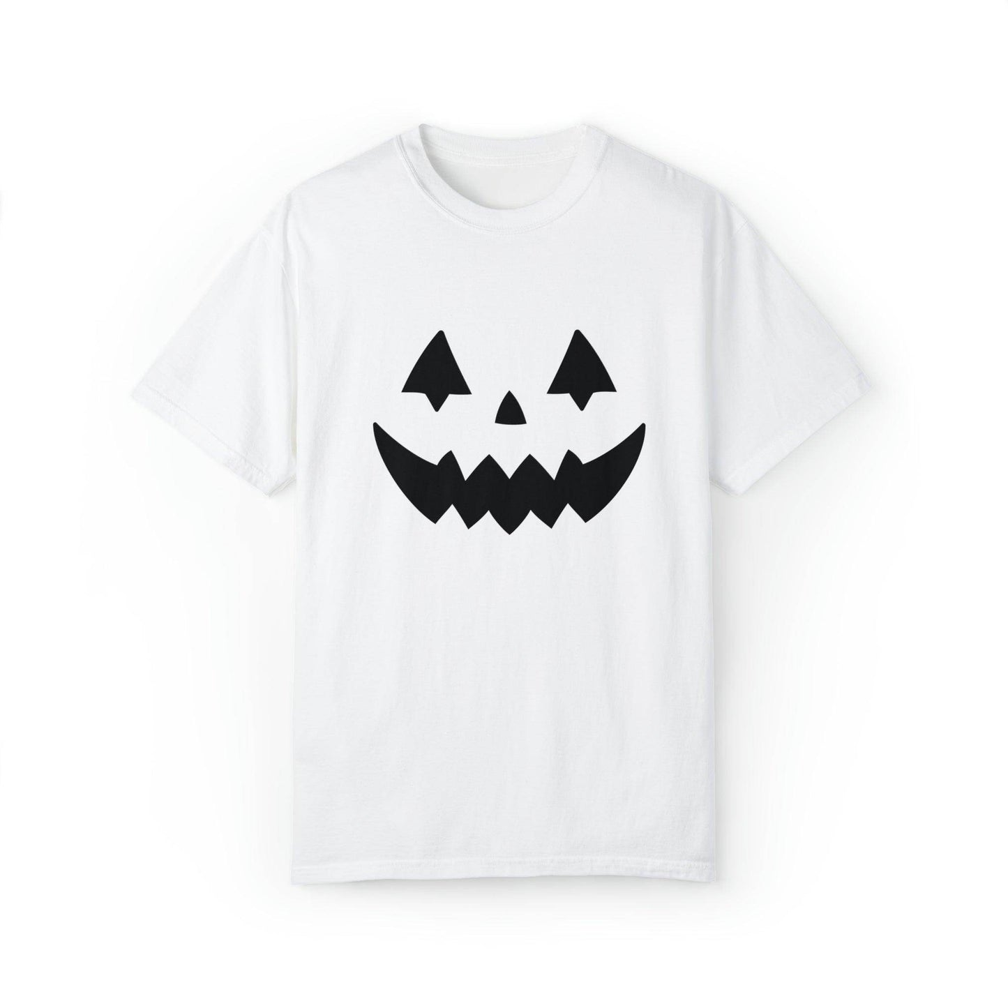 Cute Pumpkin Face Shirt Retro Halloween Tshirt, Vintage Shirt Halloween Shirt Pumpkin Face Halloween Costume Comfort Colors - Giftsmojo