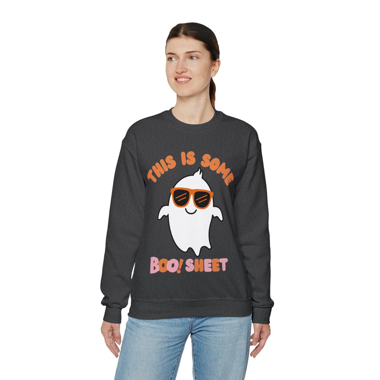 This Is Some Boo Sheet Ghost Sweatshirt Cute Ghost Sweatshirt Boo Ghost Sweatshirt Gift Shirt Funny Halloween Shirt Spooky Season Shirt - Giftsmojo