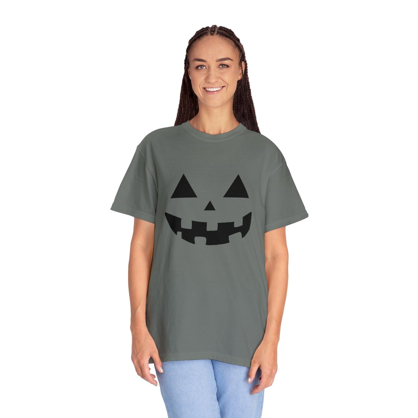 Cute Pumpkin Face Shirt Retro Halloween Tshirt, Vintage Shirt Halloween Shirt Pumpkin Face Halloween Costume Comfort Colors - Giftsmojo
