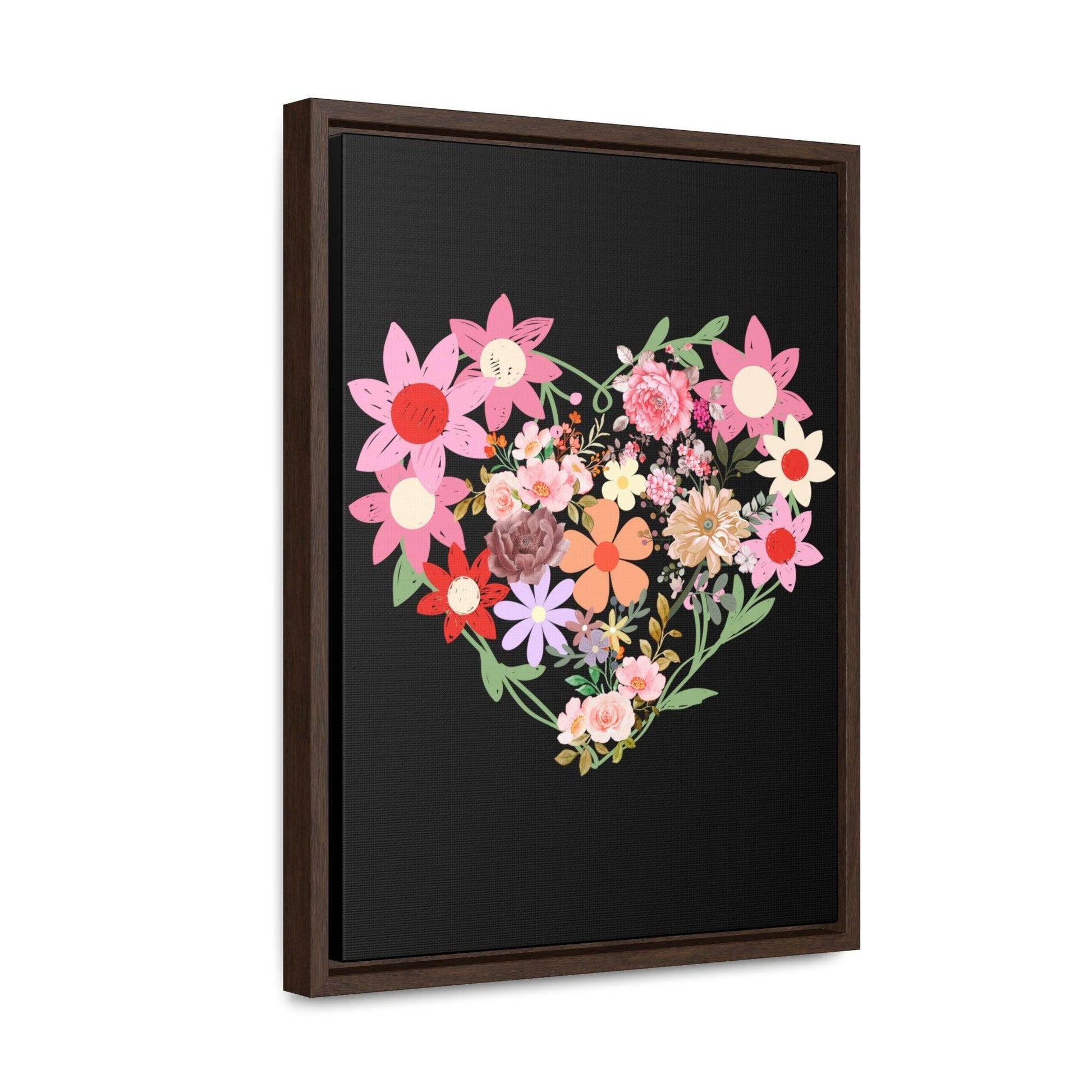 Wild Flower Heart Gallery Canvas Wraps, Home decorations, New house gift, Wall art, Home decor gift, house warming gift, home gifts, - Giftsmojo