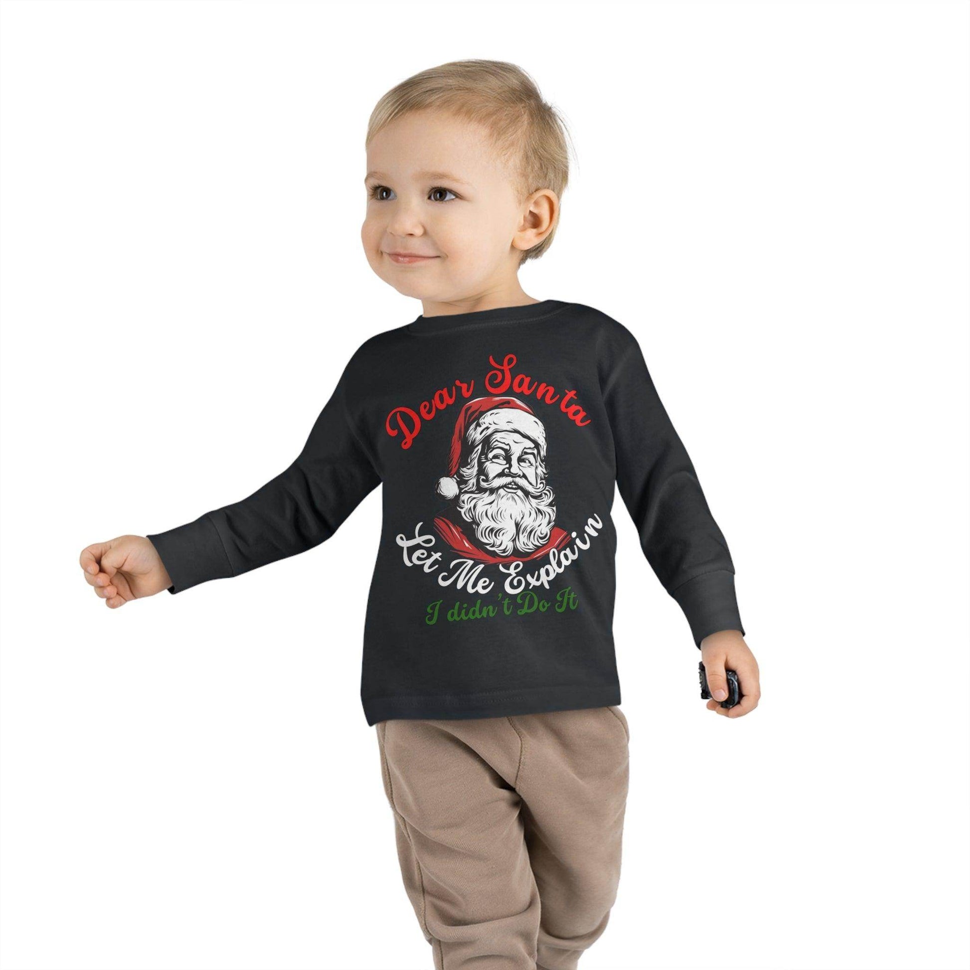 Christmas Shirt for Kids Christmas Outfit for Kids Dear Santa Let Me Explain I Didn't Do It Shirt - Giftsmojo