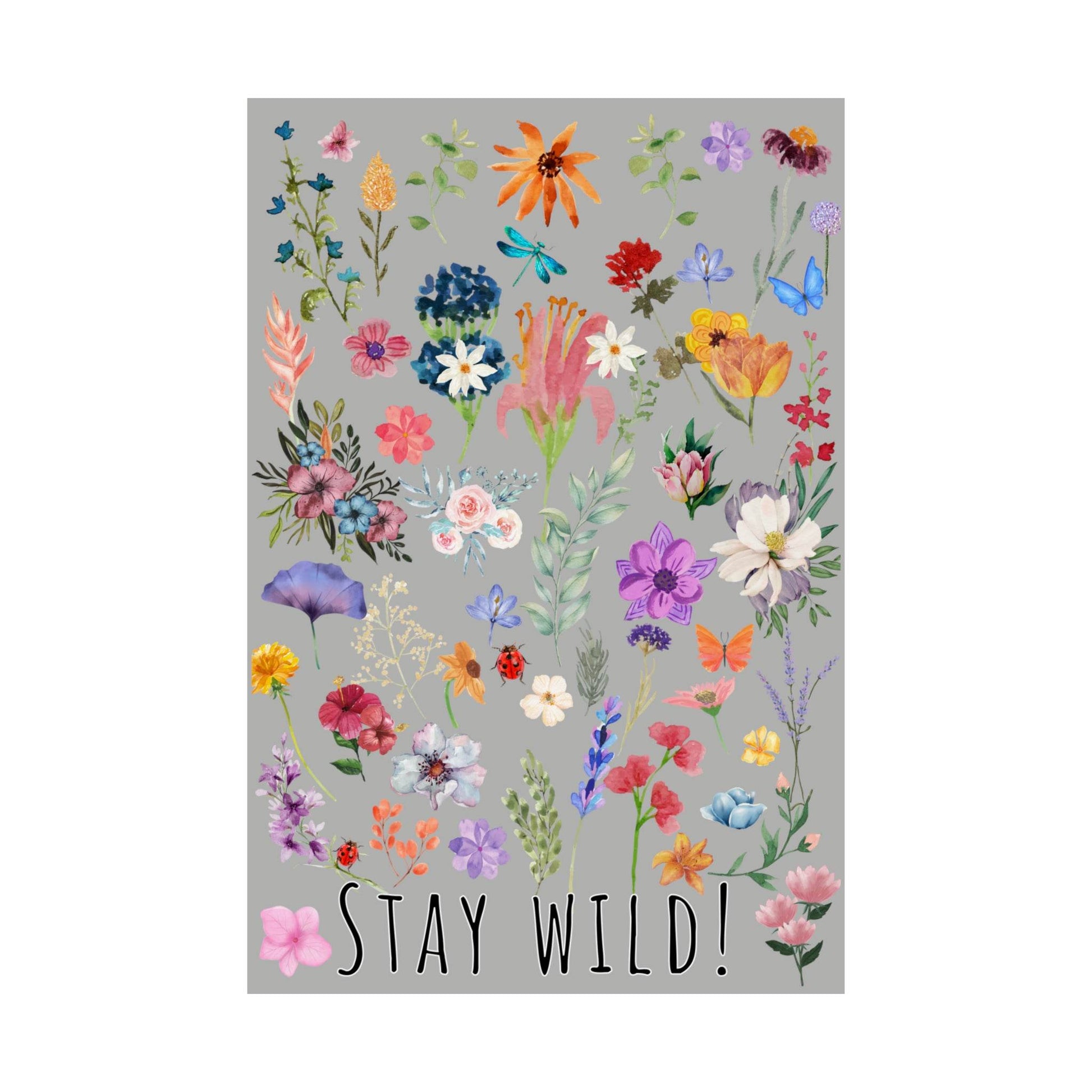 Watercolor Wildflowers Wall Art - Giftsmojo