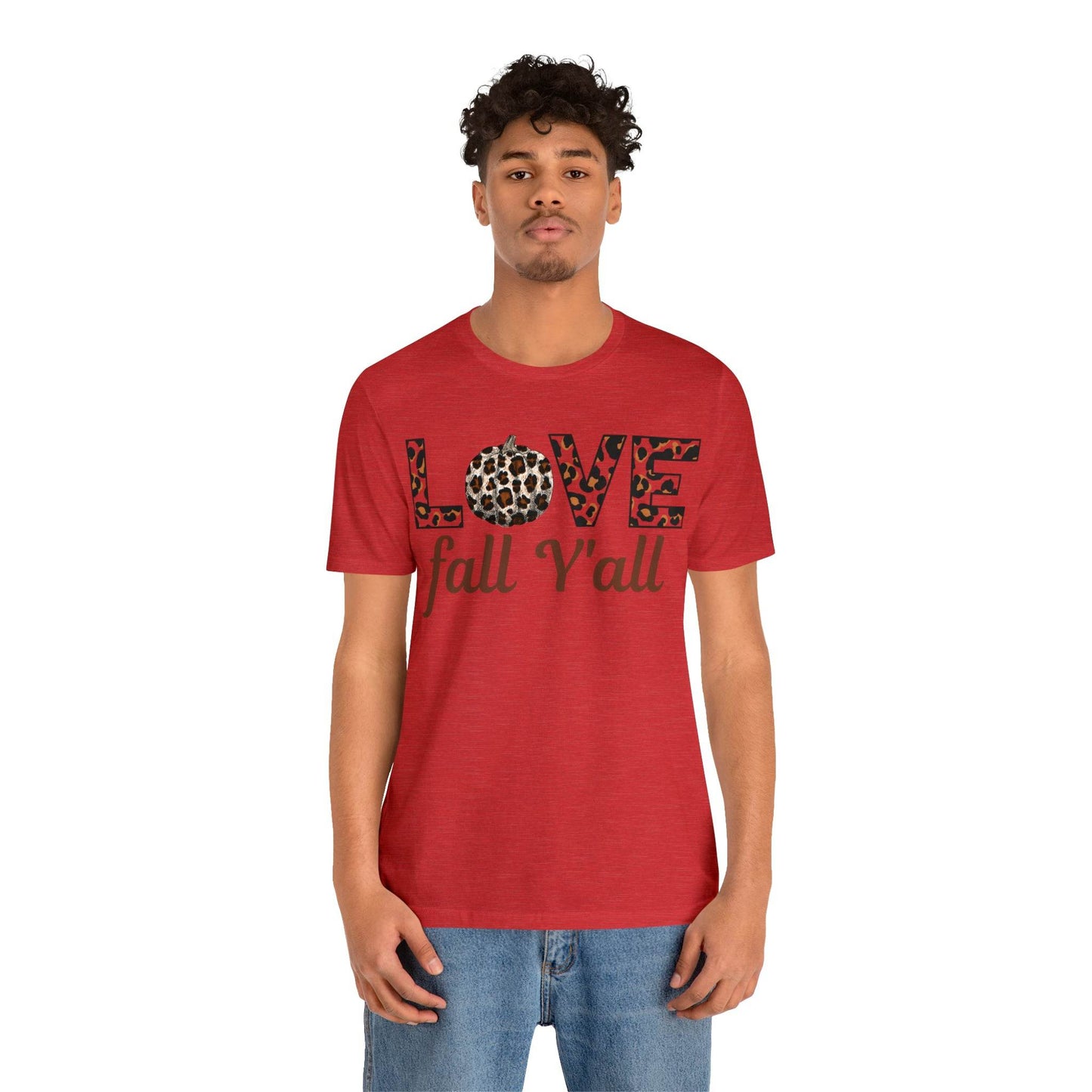 Leopard Print Love Fall Y'all Love Fall shirt Fall lover gift - Giftsmojo