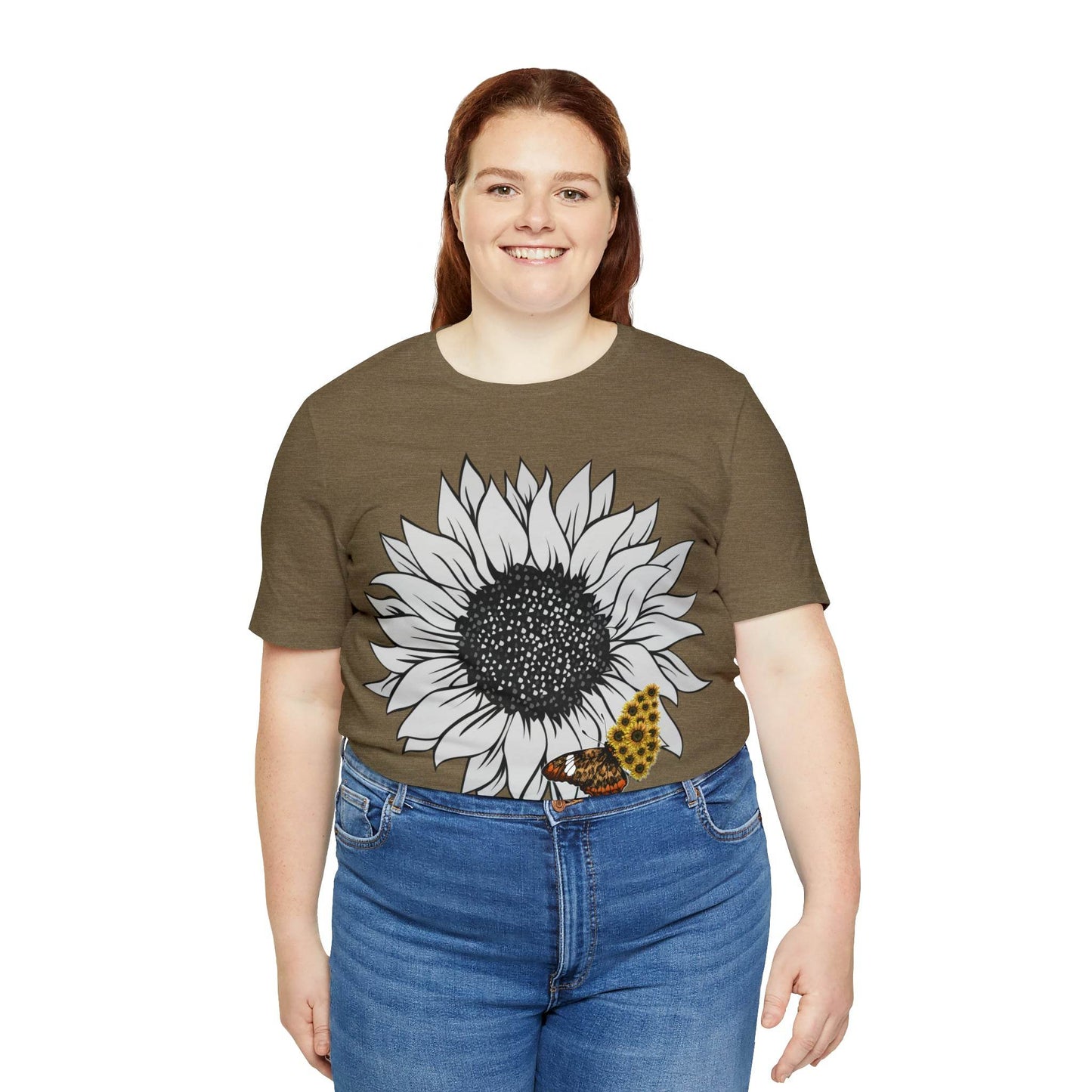 Flower Shirt, Sunflower Shirt, Floral Tee Shirt, Garden Shirt, Womens Fall Summer Shirt Sunshine Tee, Gift for Gardener, Nature love shirt - Giftsmojo