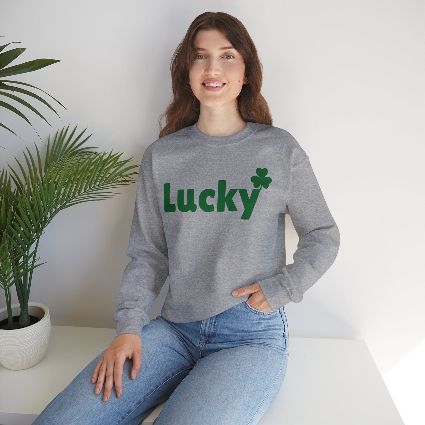 LUCKY Sweater, Clover Shirt St Patricks Day Sweater for Women and Men