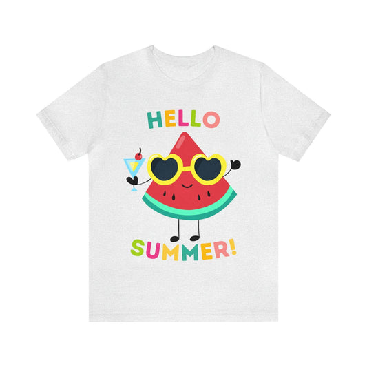 Hello Summer Shirt, Funny Summer Casual Top Tee,Unisex Summer Tshirt Ladies - Giftsmojo