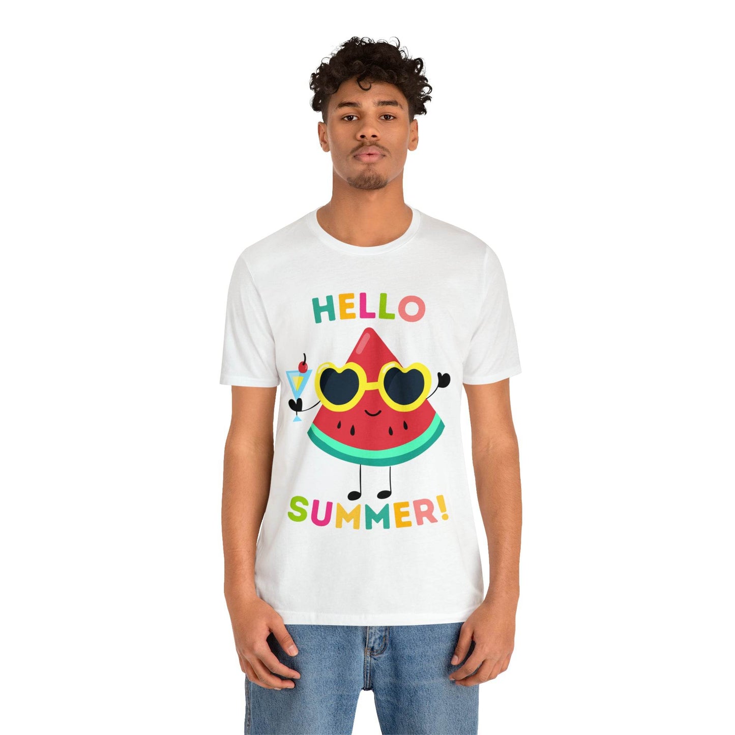 Hello Summer Shirt, Funny Summer Casual Top Tee,Unisex Summer Tshirt Ladies - Giftsmojo