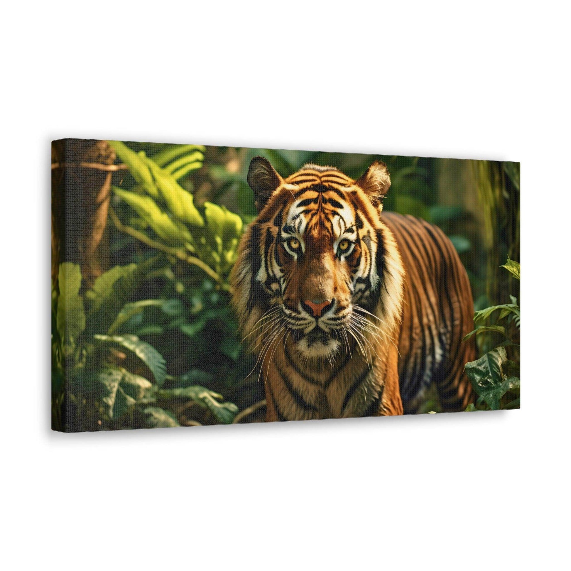 Tiger In Nature Art Canvas Gallery Wraps Tiger Print Large Canvas Art Animal Wall Art minimalist Wall Art Lover Gift - Giftsmojo