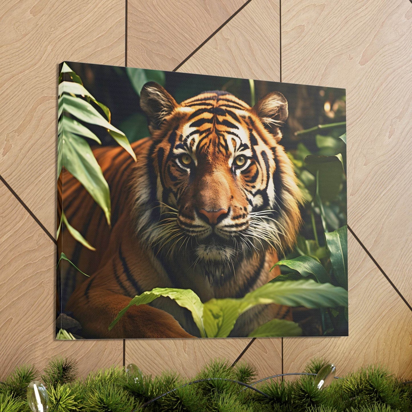 Tiger In Nature Art Canvas Gallery Wraps Tiger Print Large Canvas Art Animal Wall Art minimalist Wall Art Lover Gift - Giftsmojo