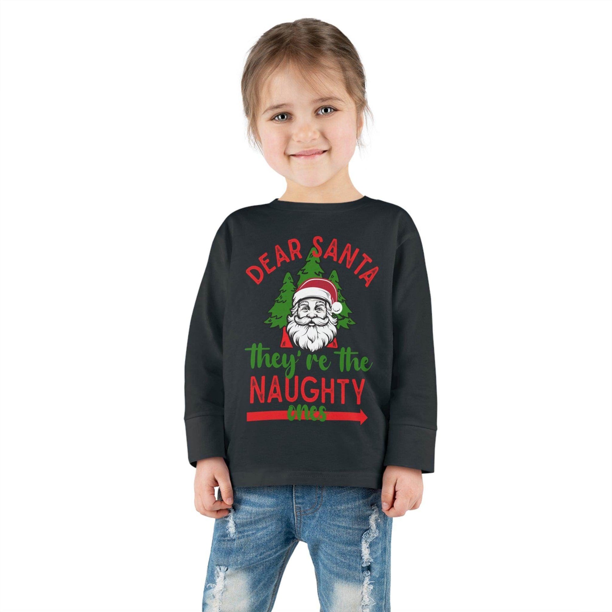 Kids Dear Santa They're The Naughty Ones Shirt For Christmas Shirt for Kids Christmas Outfit for Kids Santa Shirt - Giftsmojo