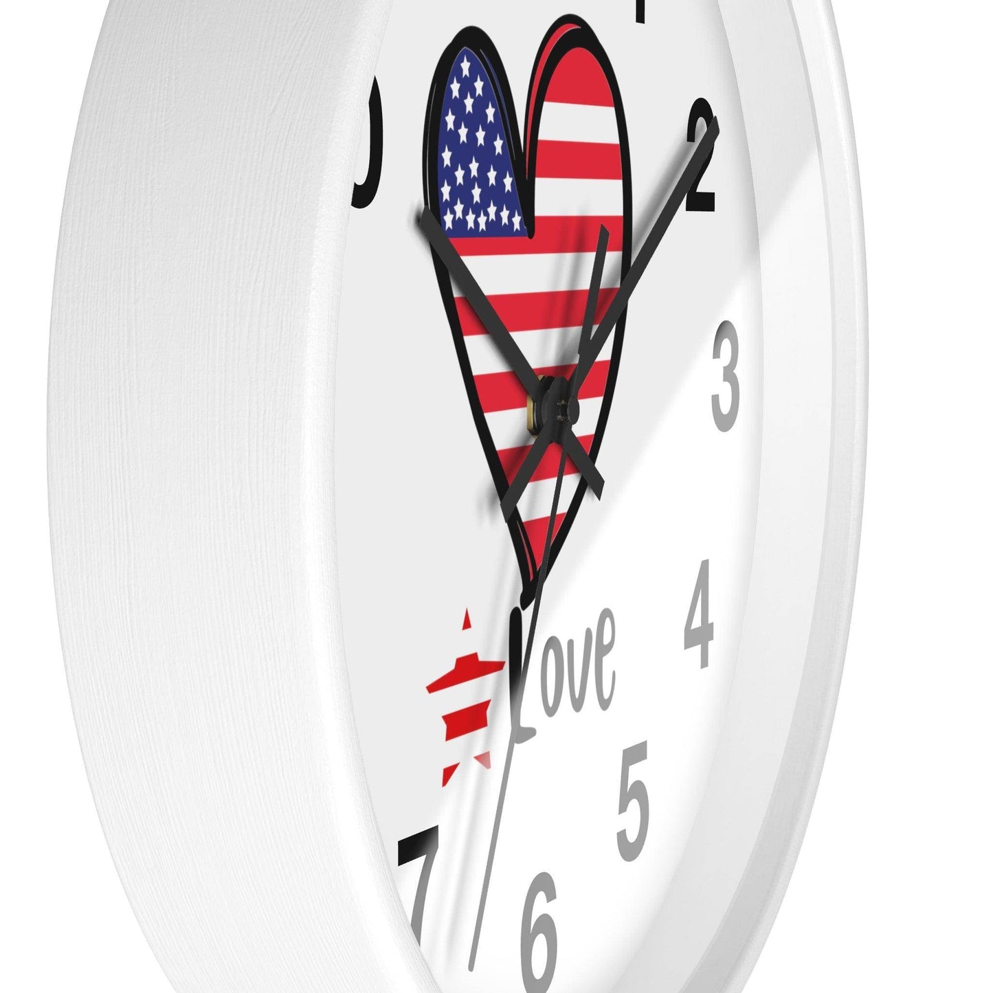 USA Flag Wall Clock, Home Decor gift, House Warming Gift, New Home Gift, Patriotic Gift for Americans Office Clock School Clock Home Clock - Giftsmojo