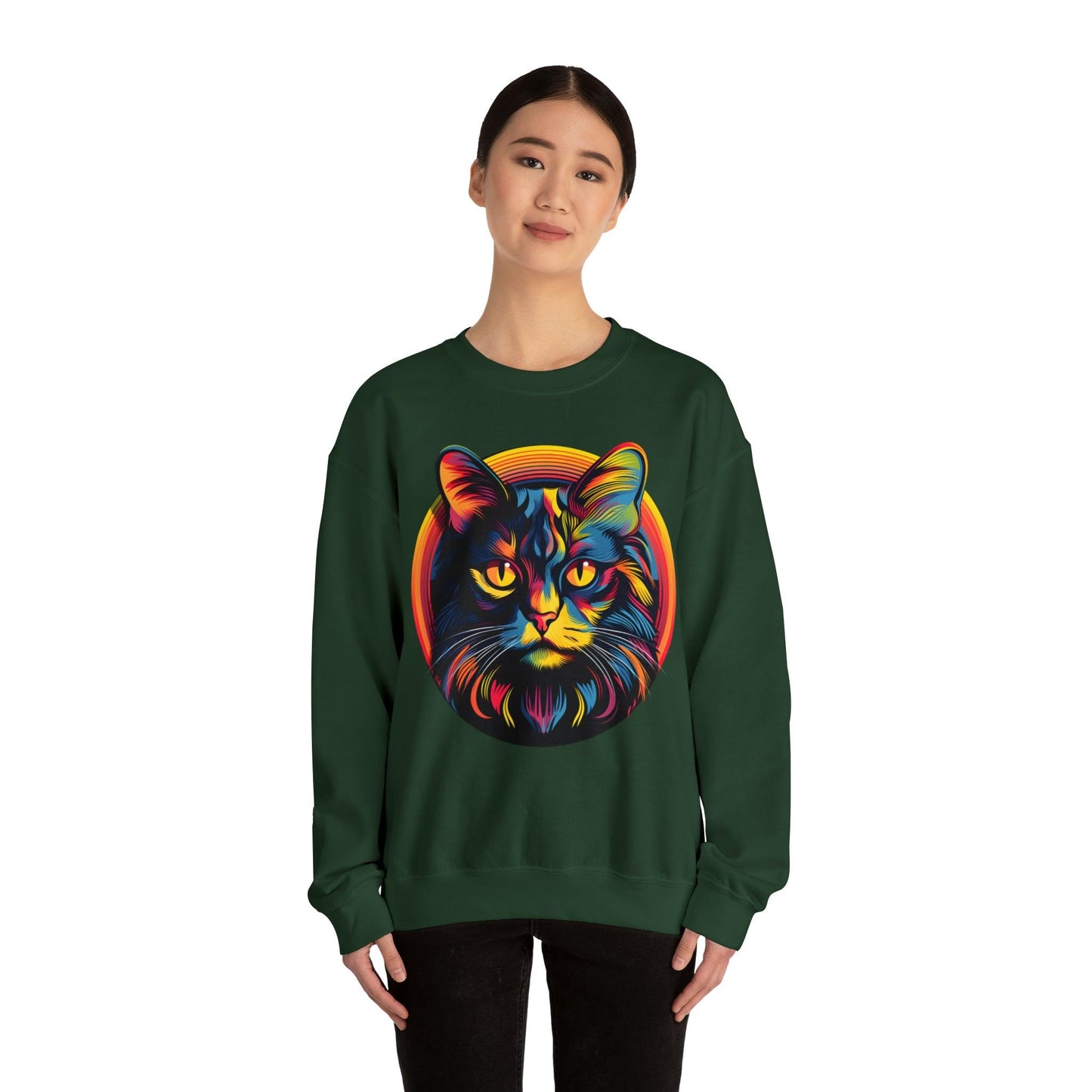 Vintage Cat Lover Sweater Retro Cat Sweatshirt Animal Lover Gift Cat Mom Gift Cat Lover Gift Cat Mom Sweatshirt Cat Crewneck Sweatshirt - Giftsmojo