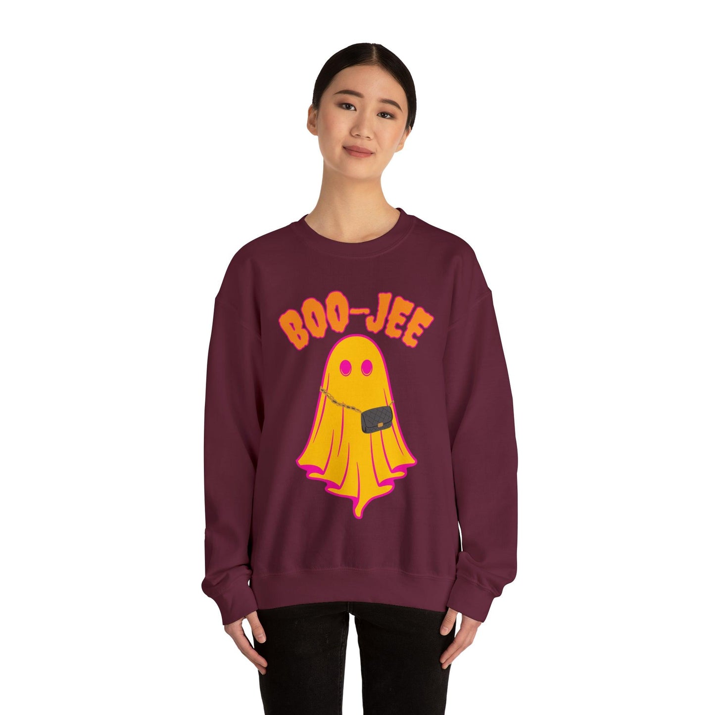 Boo-Jee Sweatshirt, Boo Halloween Sweatshirt, Spooky Ghost Sweatshirt, Boo Jee Shirt, Halloween Ghost Sweatshirt, Halloween Boo Shirt - Giftsmojo