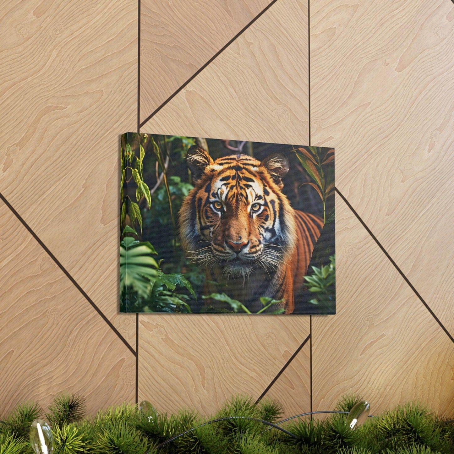 Tiger In Nature Art Canvas Gallery Wraps Tiger Print Large Canvas Art Animal Wall Art minimalist Wall Art Lover Gift - Giftsmojo