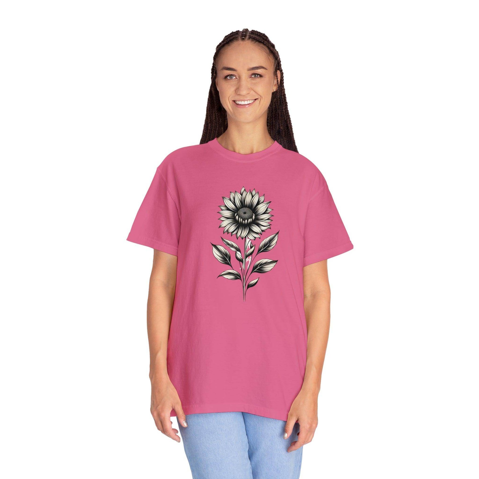 Sunflower Shirt Flower Shirt Aesthetic, Floral Graphic Tee Floral Shirt Flower T-shirt, Wild Flower Shirt Gift For Her Wildflower T-shirt - Giftsmojo