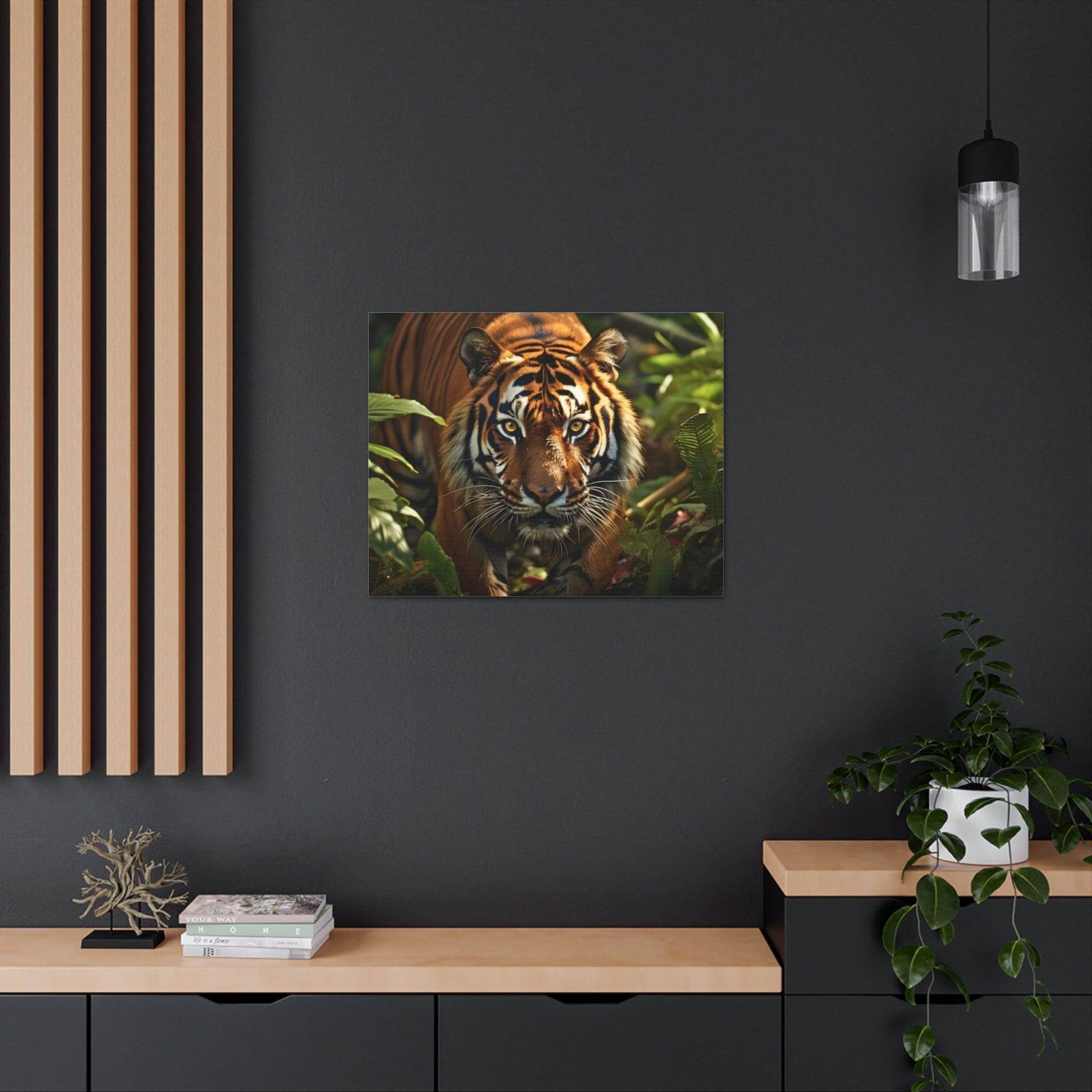 Tiger In Nature Art Canvas Gallery Wraps Tiger Print Large Canvas Art Animal Wall Art minimalist Wall Art Lover Gift - Giftsmojo