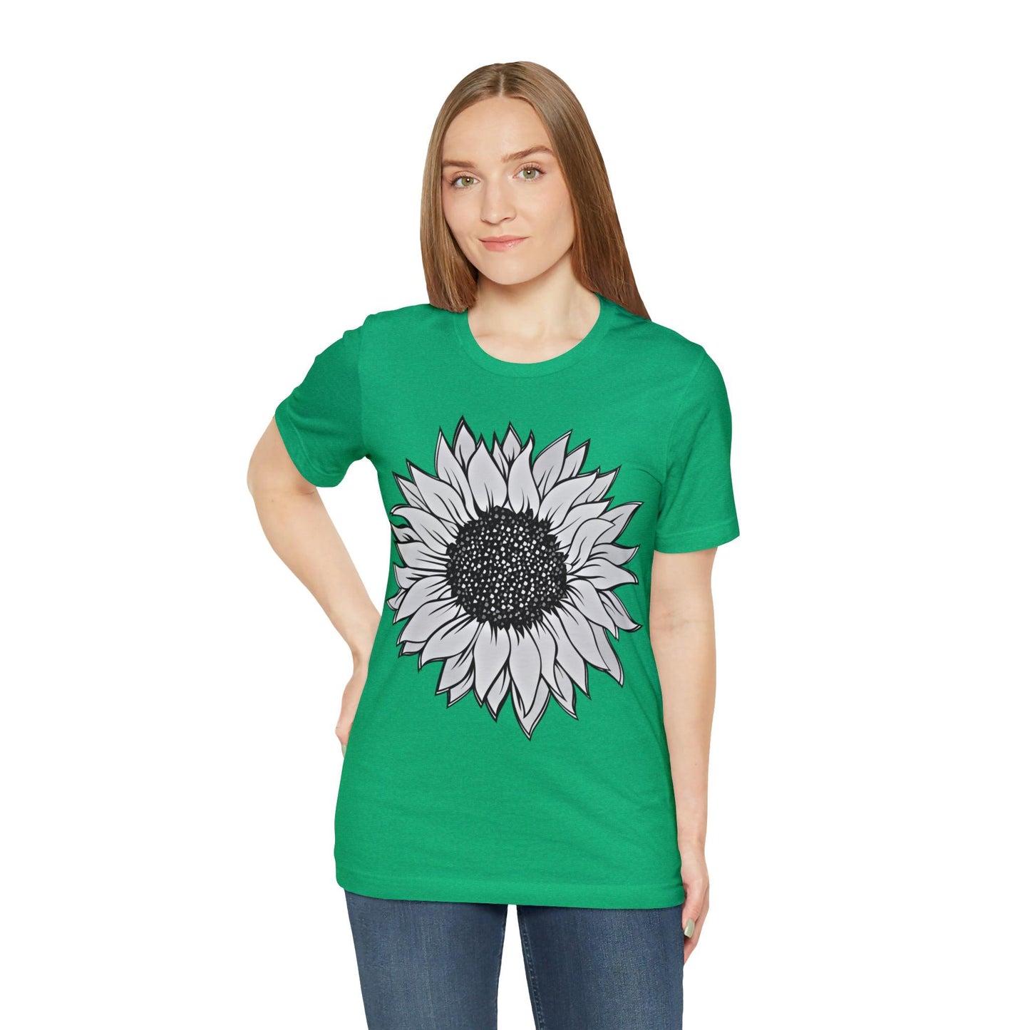 Sunflower Shirt, Floral Tee Shirt, Flower Shirt, Garden Shirt, Womens Fall Summer Shirt Sunshine Tee, Gift for Gardener, Nature love