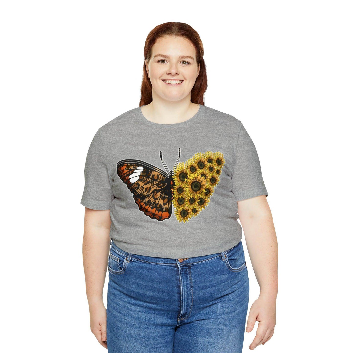 Butterfly Shirt, Sunflower Shirt, Insect Shirt Nature love T shirtFloral Tee Shirt, Flower Shirt, Garden Shirt, Womens Fall Summer shirt - Giftsmojo
