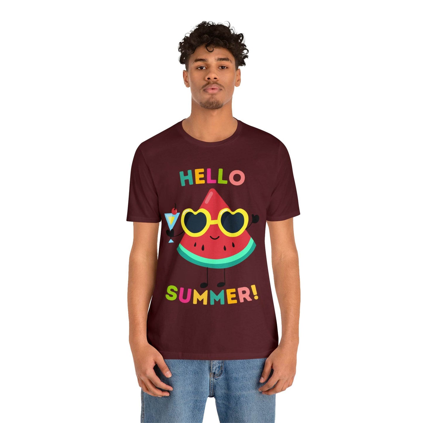 Hello Summer Shirt, Funny Summer Casual Top Tee,Unisex Summer Tshirt Ladies - Giftsmojo