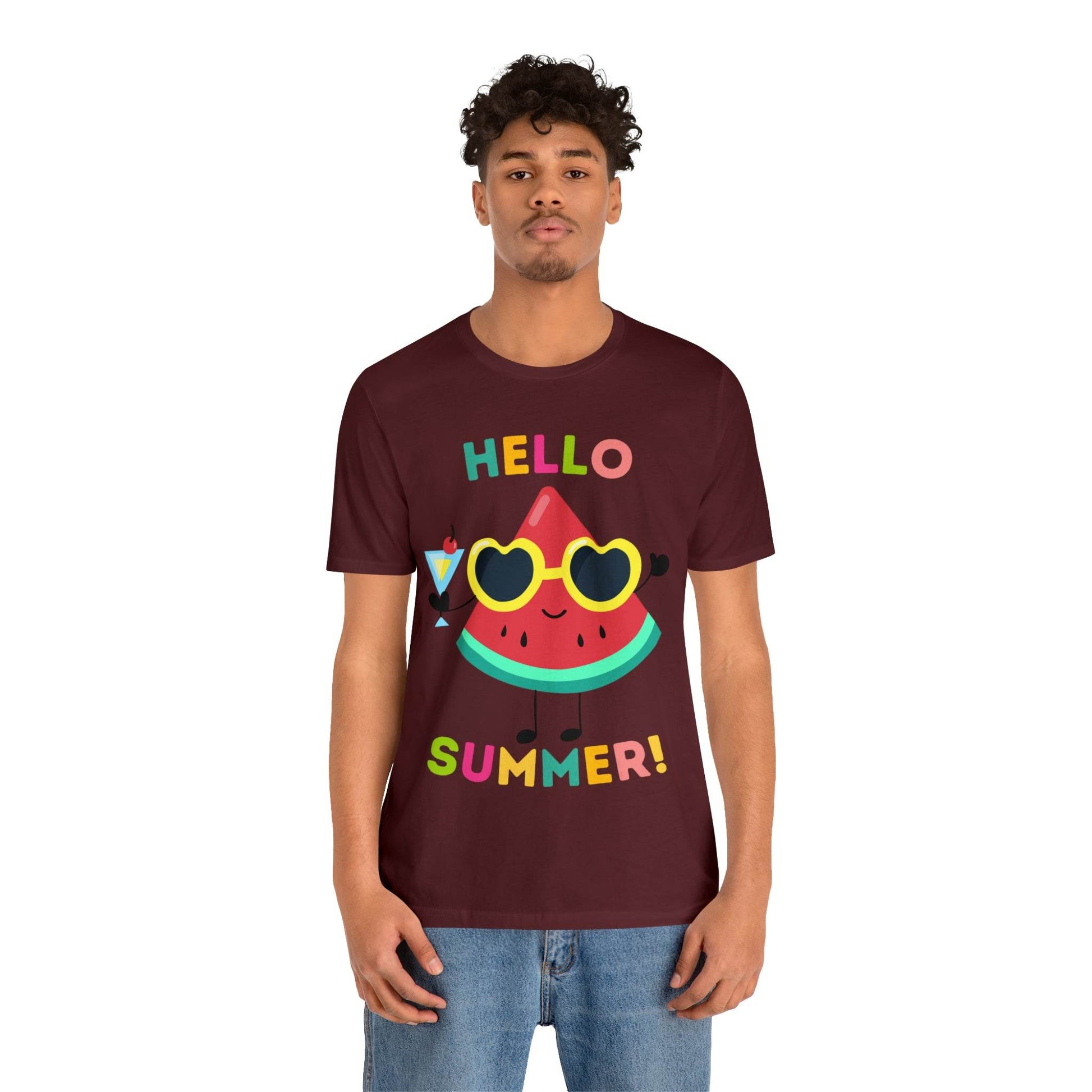 Hello Summer Shirt, Funny Summer Casual Top Tee,Unisex Summer Tshirt Ladies - Giftsmojo