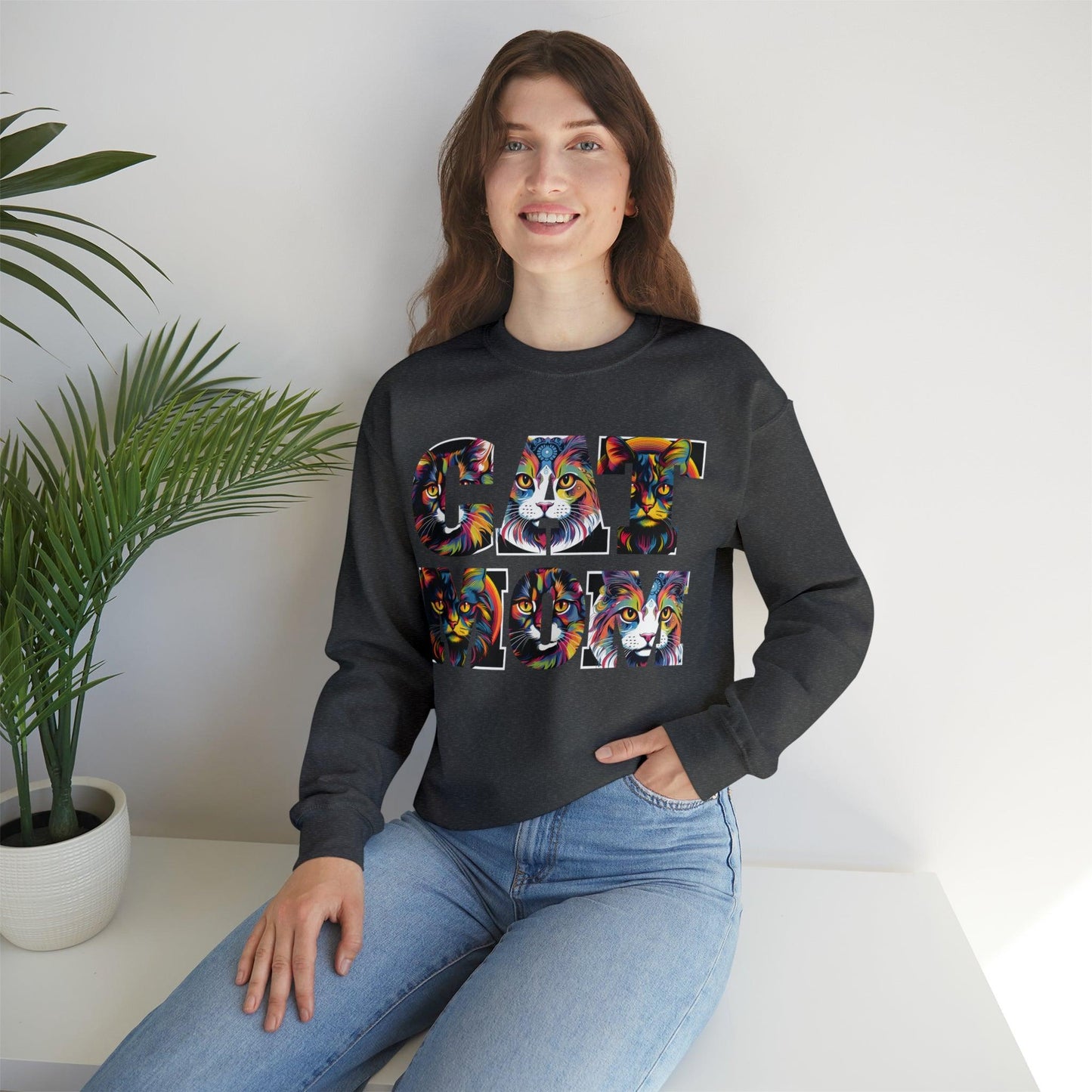 Vintage Cat Sweatshirt Cat Mom Sweatshirt Cat Crewneck Sweatshirt Cat Mom Gift Cat Lover Gift Animal Lover Cat Mama Shirt Cat Lover Sweater