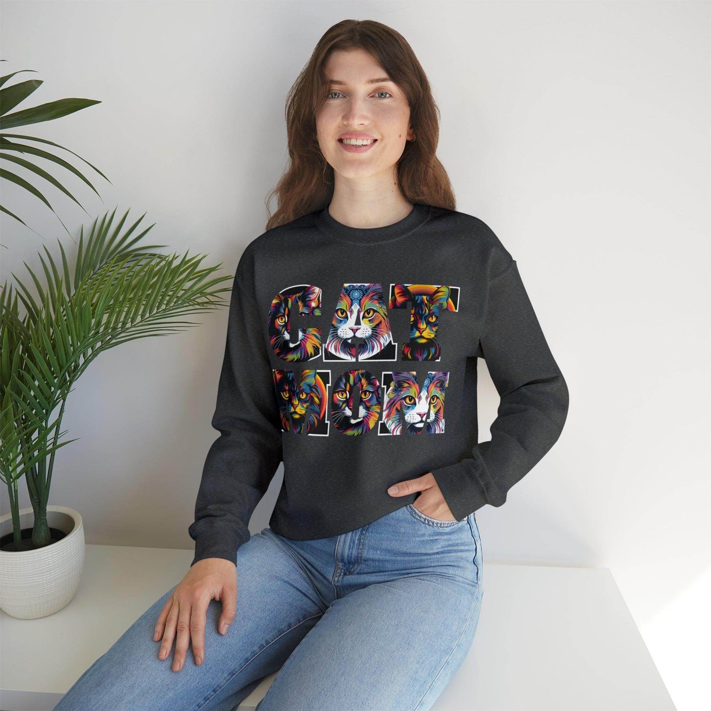 Vintage Cat Sweatshirt Cat Mom Sweatshirt Cat Crewneck Sweatshirt Cat Mom Gift Cat Lover Gift Animal Lover Cat Mama Shirt Cat Lover Sweater - Giftsmojo
