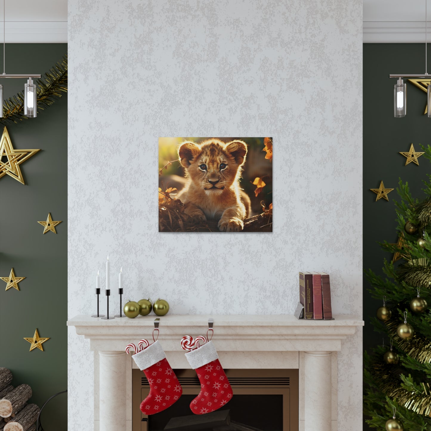 Baby Lion Cub Print Animal Nature Art Safari Nursery Canvas Gallery Wraps Baby Lion Print Large Canvas Art Animal Wall Art Lover Gift
