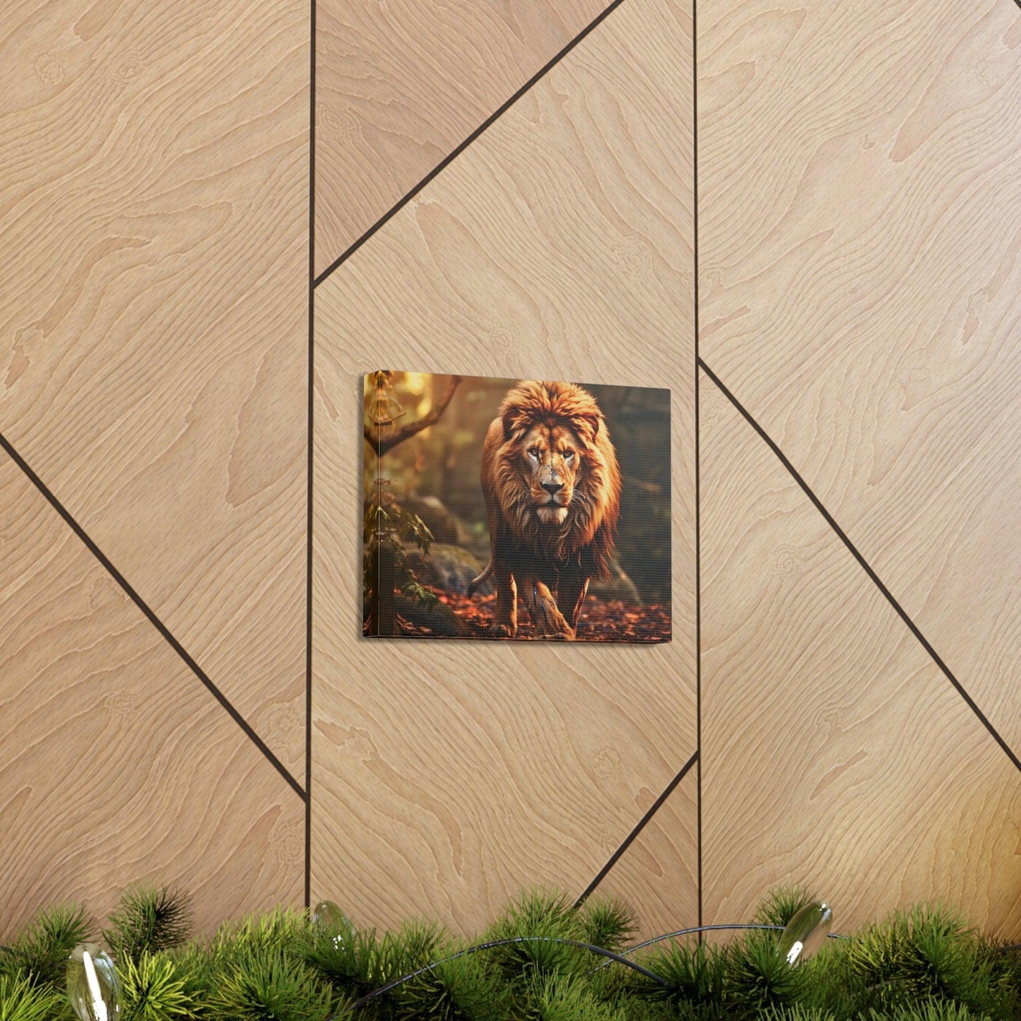 Wounded Lion In Nature Art Canvas Gallery Wraps Lion Print Large Canvas Art Animal Wall Art minimalist Wall Art Lover Gift