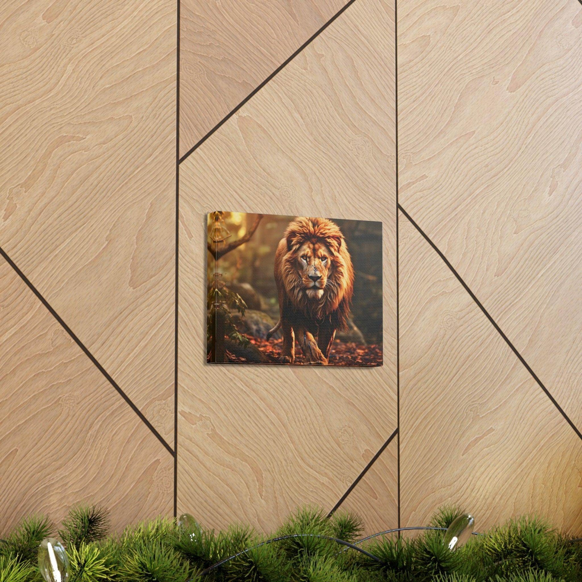 Wounded Lion In Nature Art Canvas Gallery Wraps Lion Print Large Canvas Art Animal Wall Art minimalist Wall Art Lover Gift - Giftsmojo