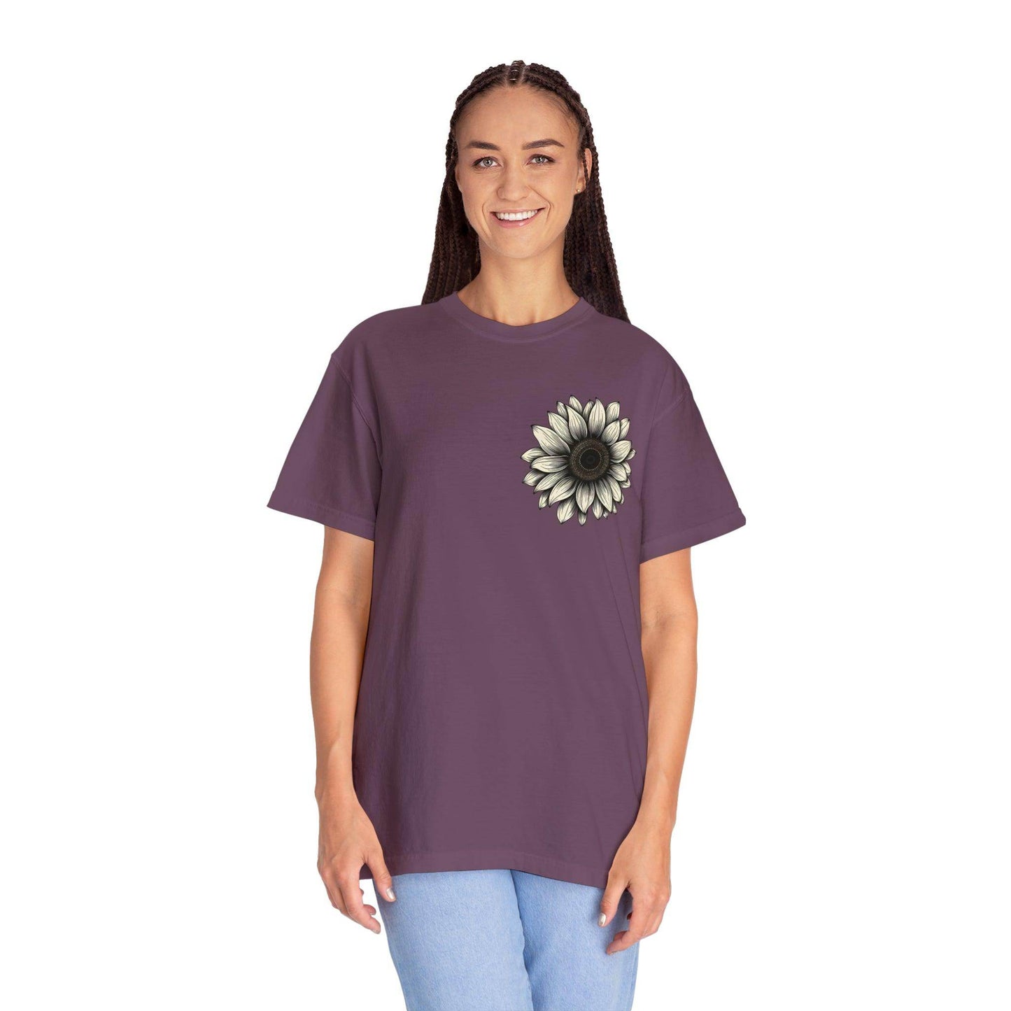 Women Sunflower Shirt Flower Shirt Aesthetic, Floral Graphic Tee Floral Shirt Flower T-shirt, Wild Flower Shirt Gift For Her Wildflower T-shirt - Giftsmojo