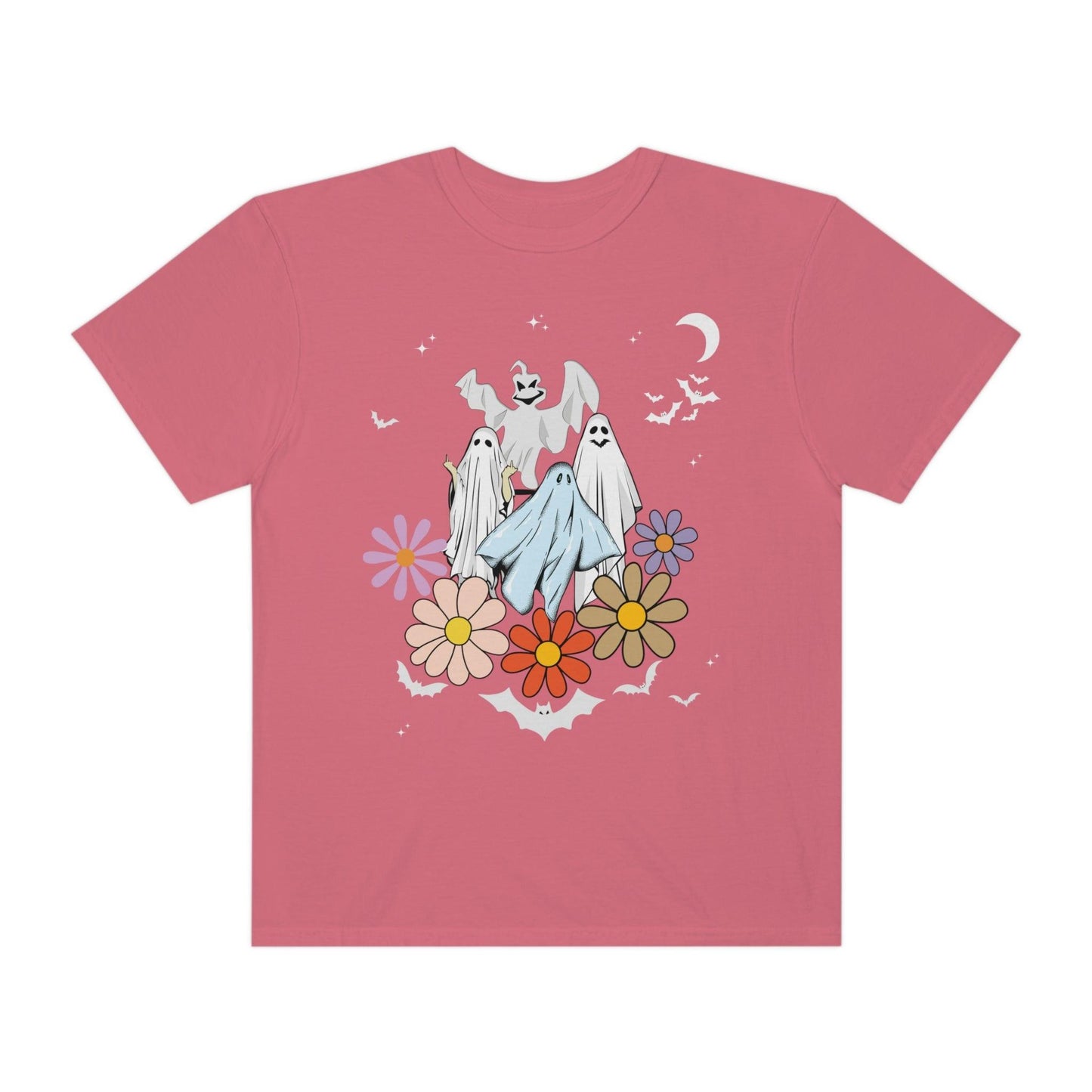 Retro Halloween Tshirt, Trick or Treat shirt, Vintage Shirt Halloween Shirt, floral Ghost Shirt