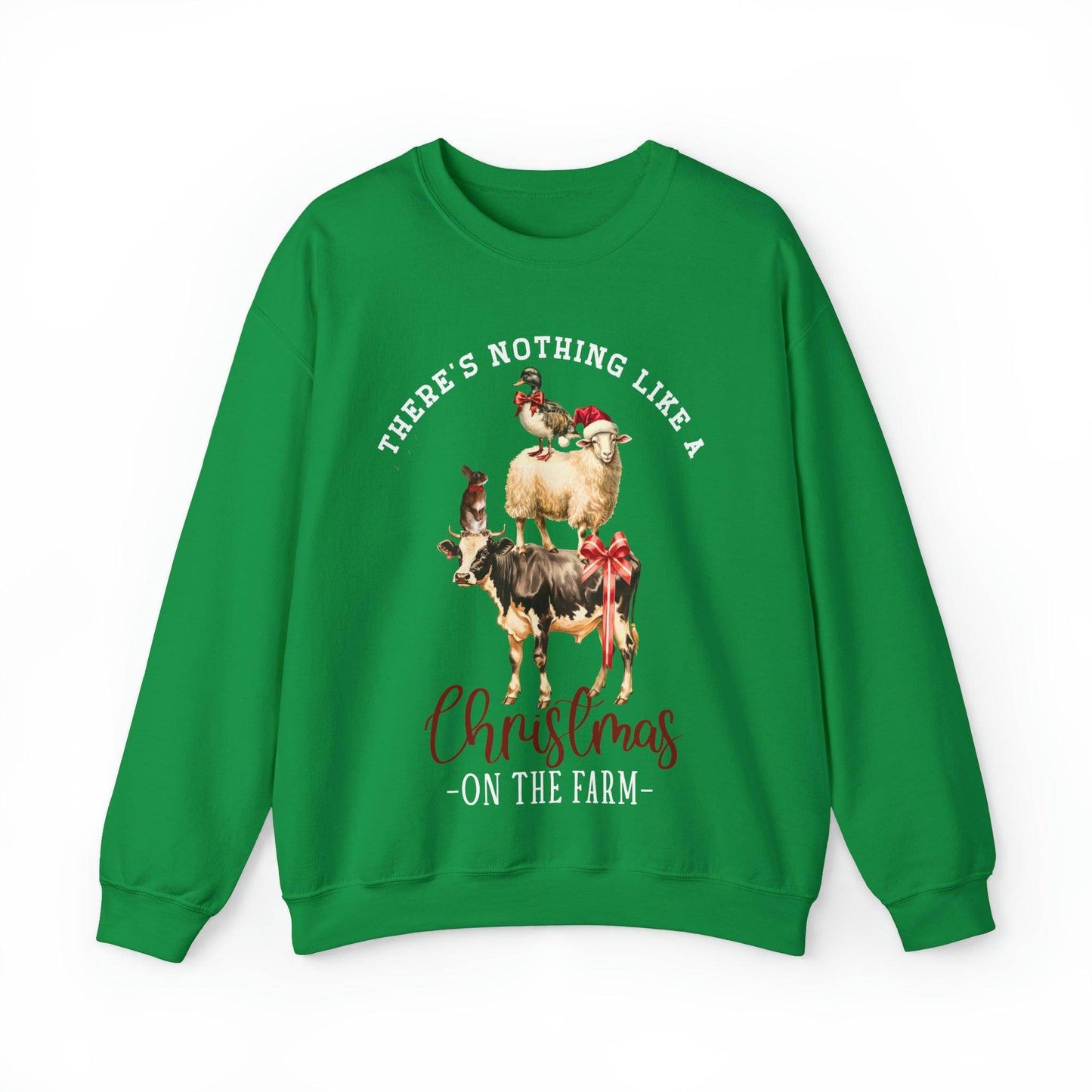 There's Nothing Like Christmas On The Farm Christmas Sweatshirt Farm Christmas Farm Sweatshirt Christmas Sweater Trendy Christmas Shirt Farmers - Giftsmojo