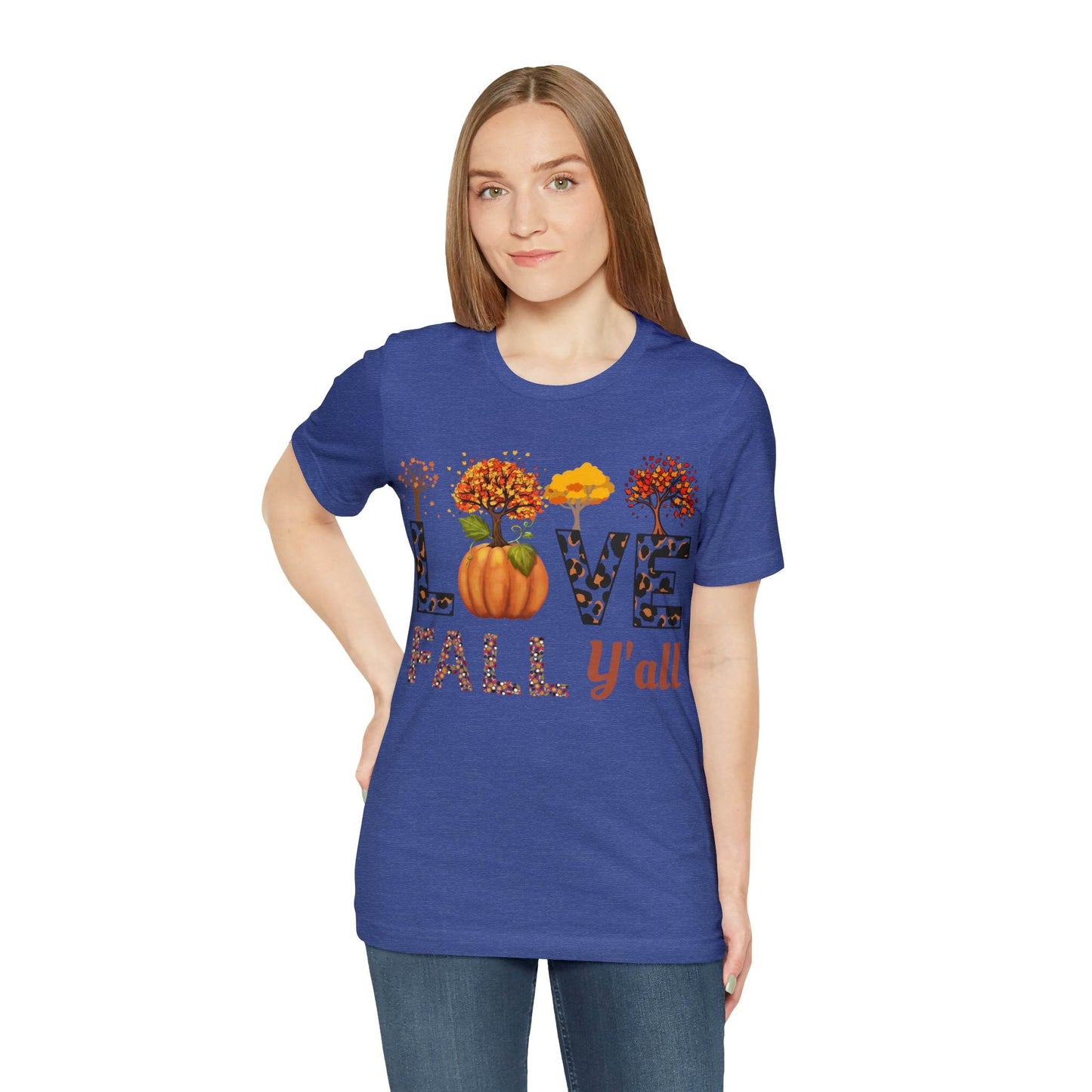 Leopard Print Love Fall Y'all, Fall shirt, Fall lover gift - Giftsmojo