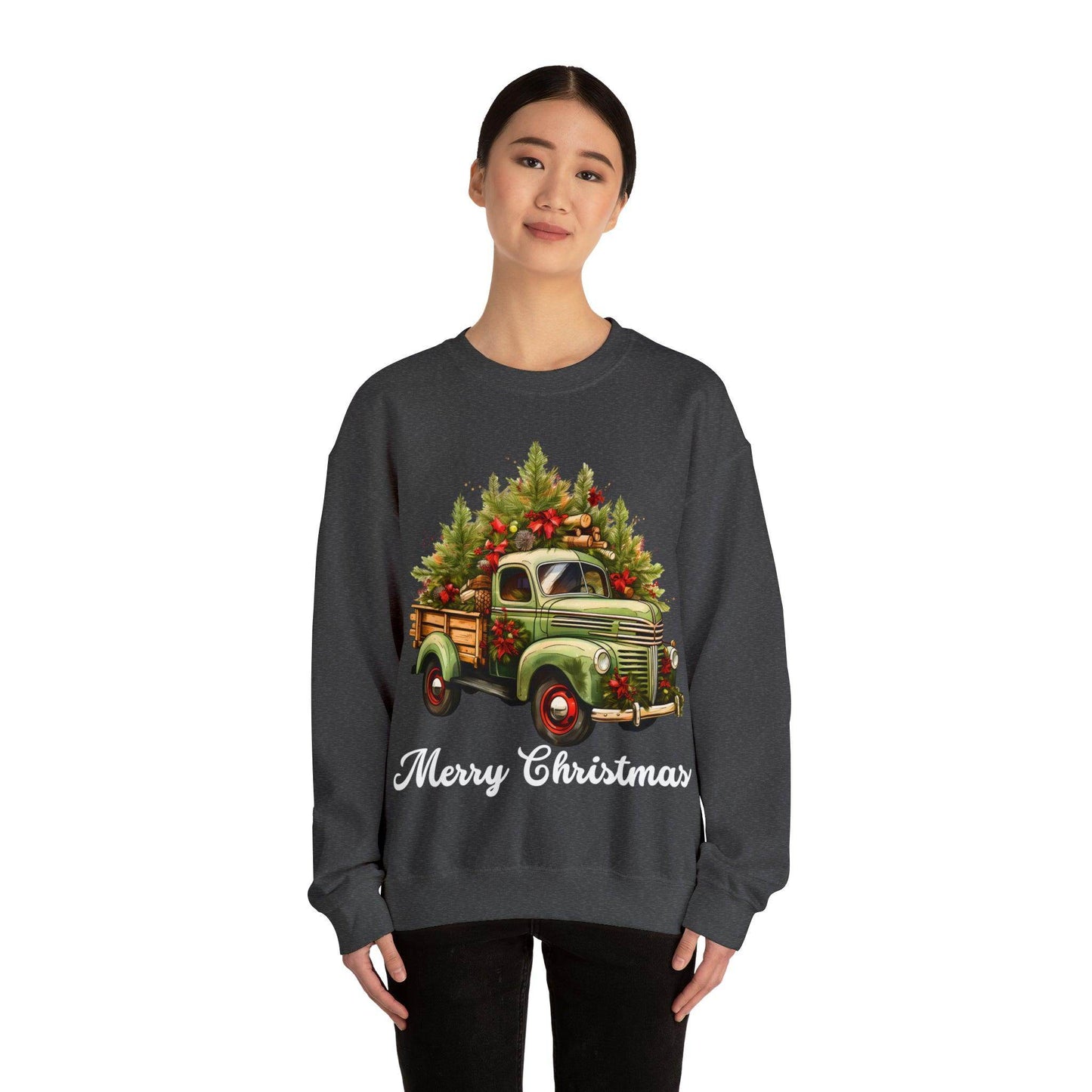 Christmas Sweatshirt Christmas Tree Sweatshirt Christmas Sweater Tree Truck Shirt Christmas Sweatshirt Tree Sweat Pine Tree - Giftsmojo