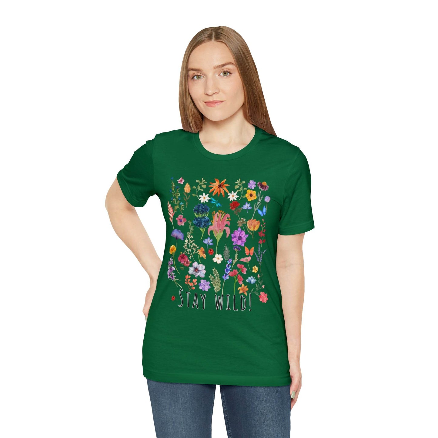 Wildflower Tshirt, Stay Wild Flowers Shirt, Floral Tshirt, Flower Shirt, Gift for Women, Ladies Shirts, Best Friend Gift, Plant Mom shirt - Giftsmojo