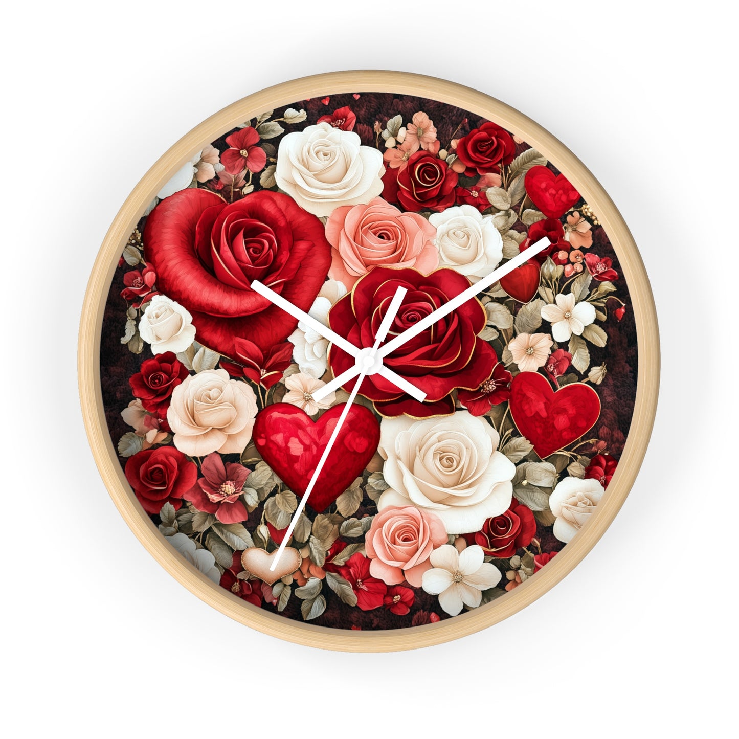 Botanical Home Decor Floral Clock Flower Wall Clock, Nature Lover Gift