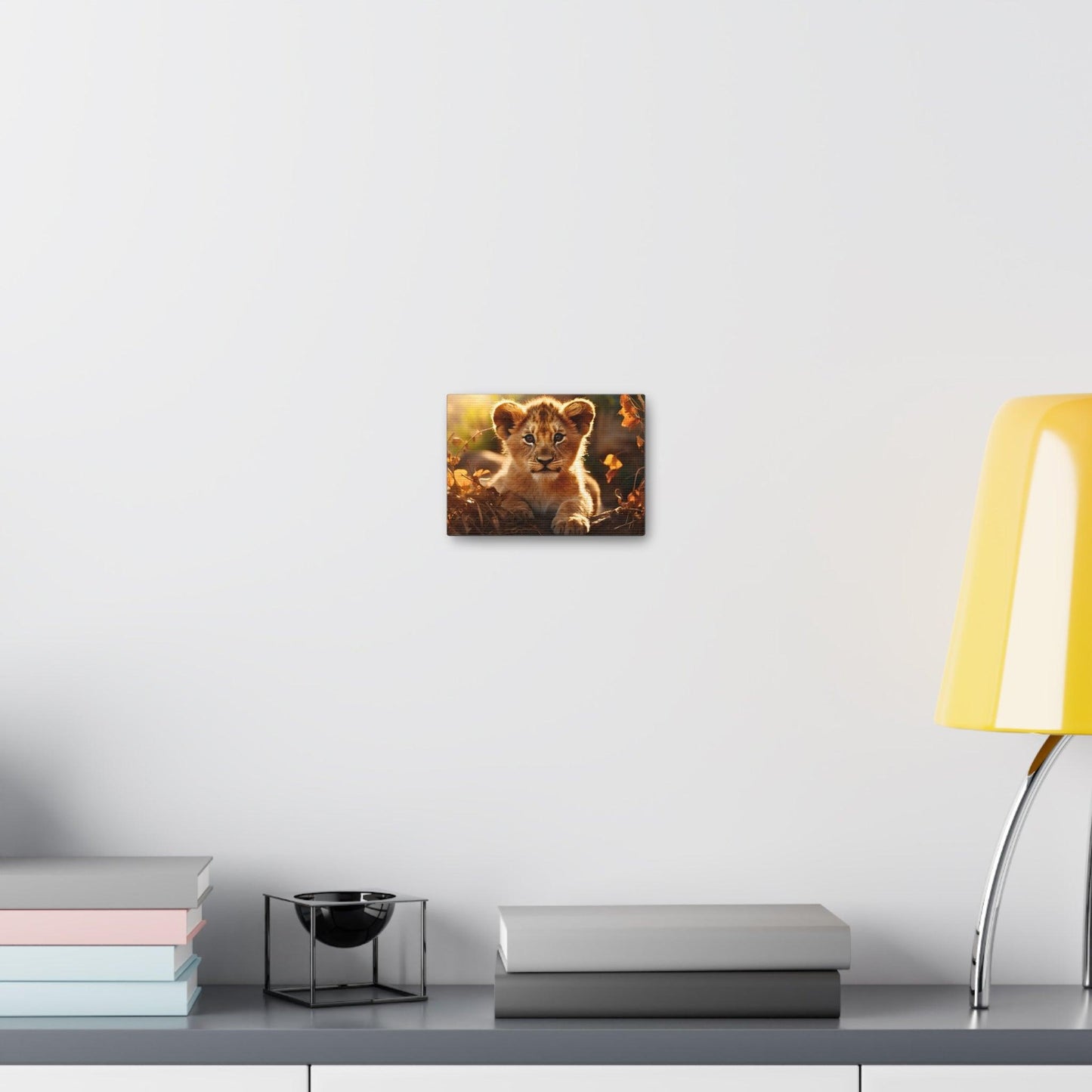 Baby Lion Cub Print Animal Nature Art Safari Nursery Canvas Gallery Wraps Baby Lion Print Large Canvas Art Animal Wall Art Lover Gift