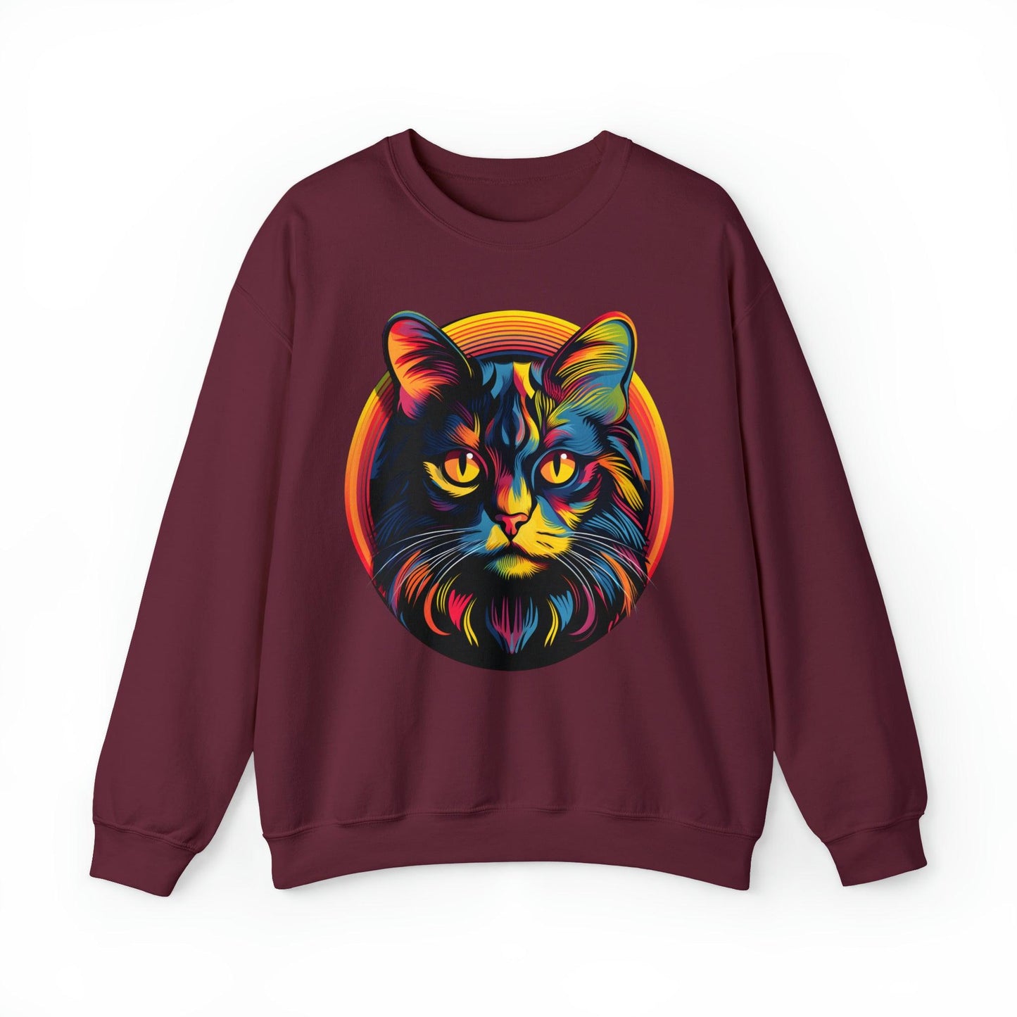 Vintage Cat Lover Sweater Retro Cat Sweatshirt Animal Lover Gift Cat Mom Gift Cat Lover Gift Cat Mom Sweatshirt Cat Crewneck Sweatshirt - Giftsmojo