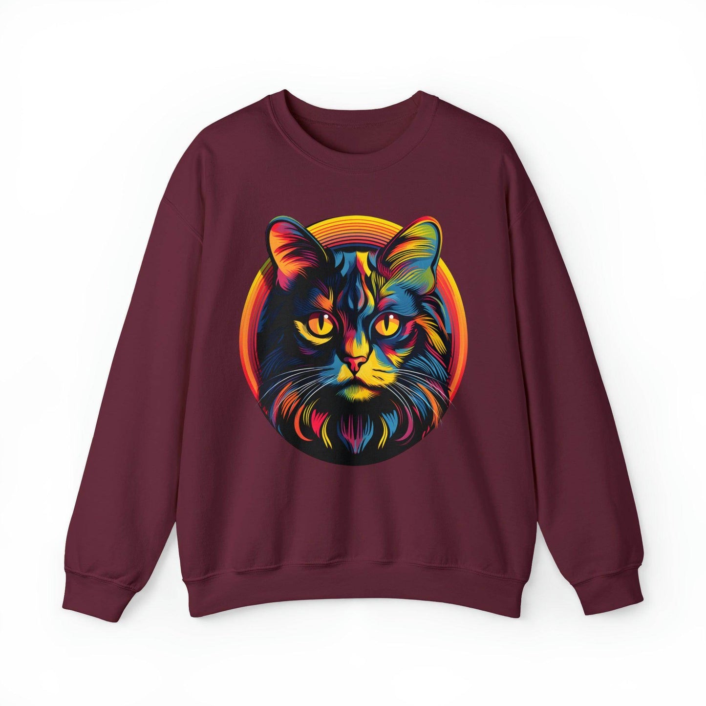 Vintage Cat Lover Sweater Retro Cat Sweatshirt Animal Lover Gift Cat Mom Gift Cat Lover Gift Cat Mom Sweatshirt Cat Crewneck Sweatshirt - Giftsmojo