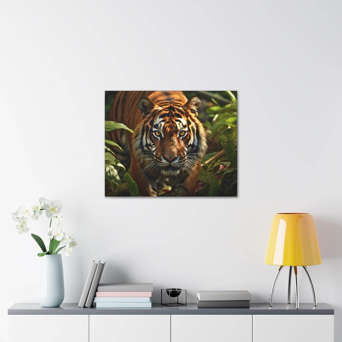 Tiger In Nature Art Canvas Gallery Wraps Tiger Print Large Canvas Art Animal Wall Art minimalist Wall Art Lover Gift - Giftsmojo