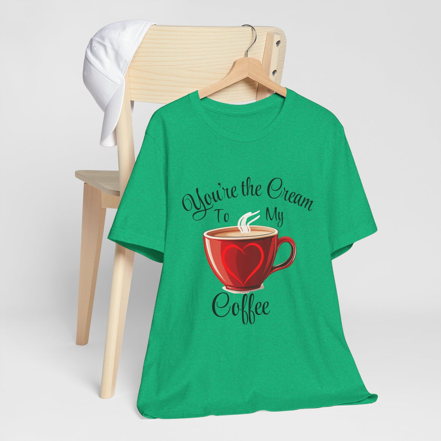 Funny Valentine's Day Unisex Tee - Cream To My Coffee Design